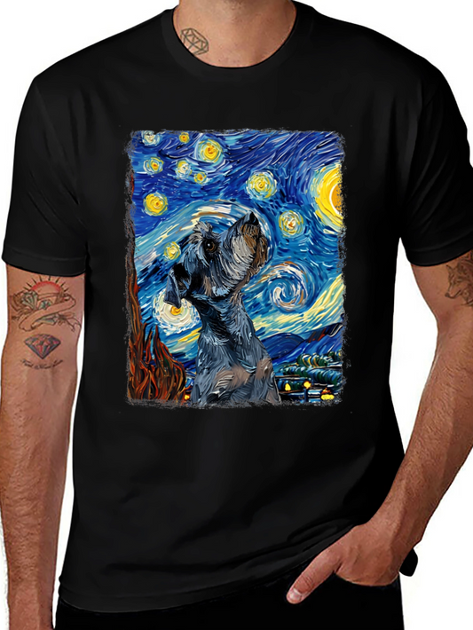 Starry Night Schnauzer T-Shirt