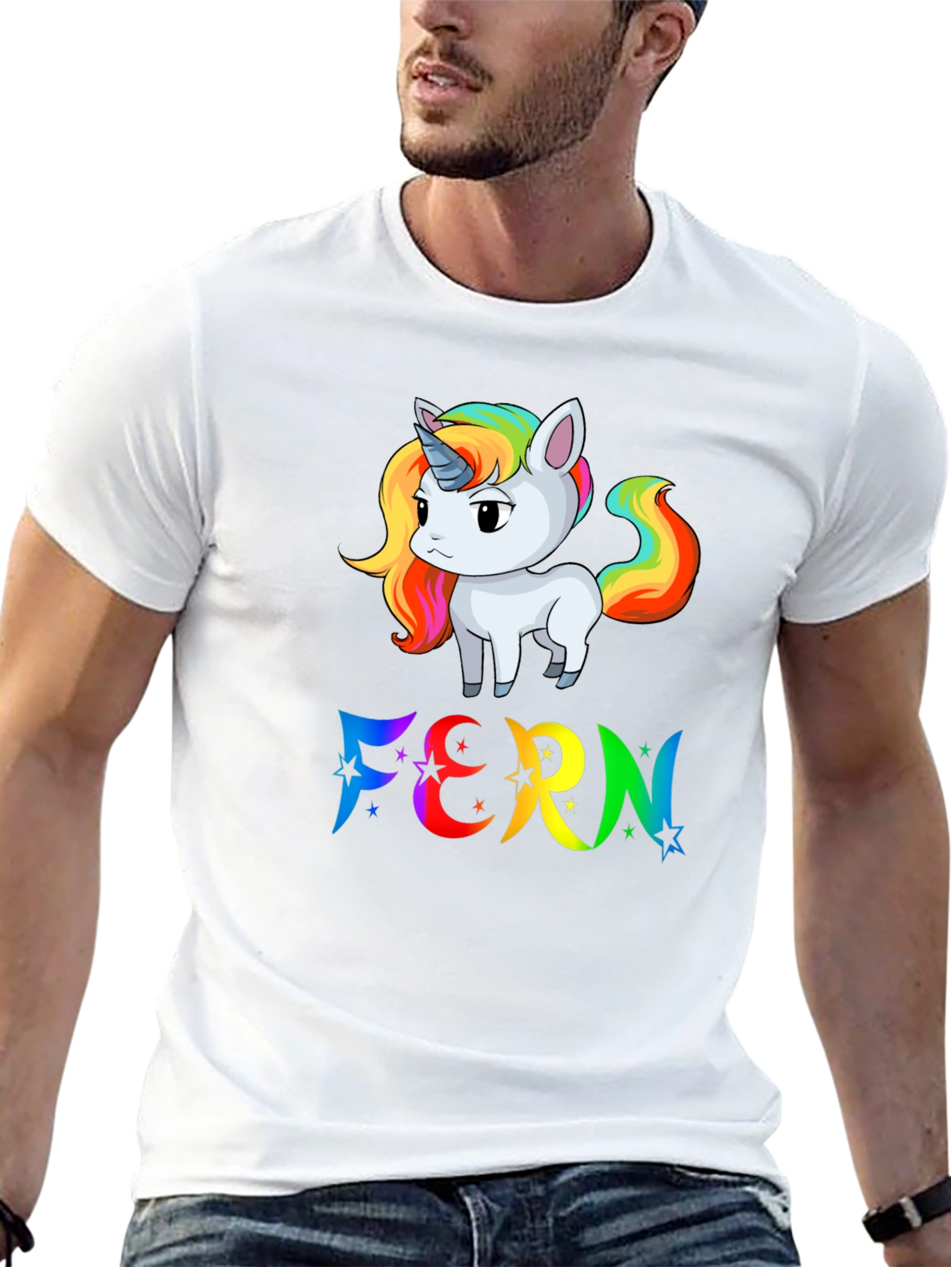 Rainbow Unicorn FERN T-Shirt