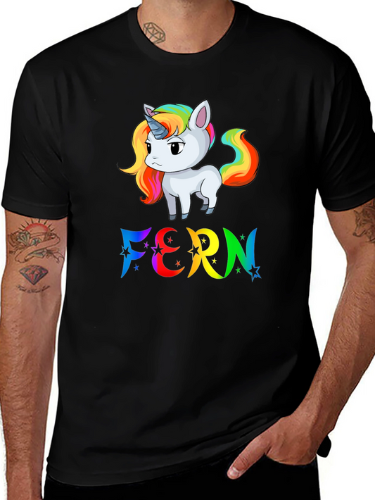 Rainbow Unicorn FERN T-Shirt