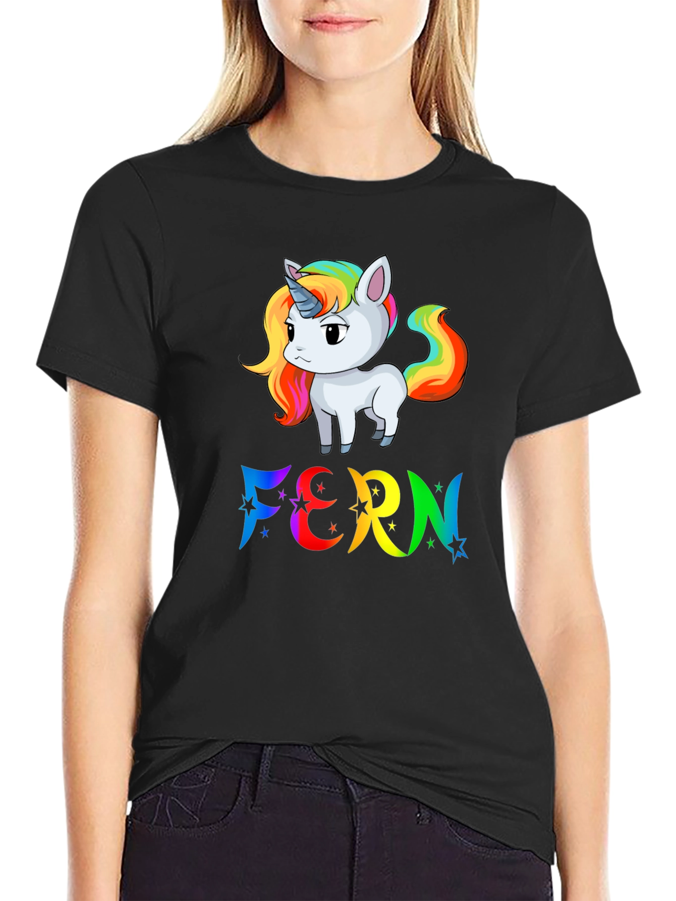 Rainbow Unicorn FERN T-Shirt