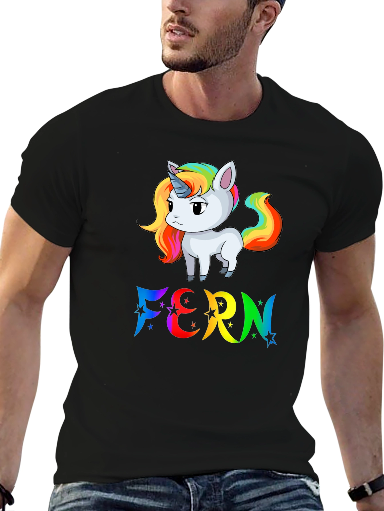 Rainbow Unicorn FERN T-Shirt