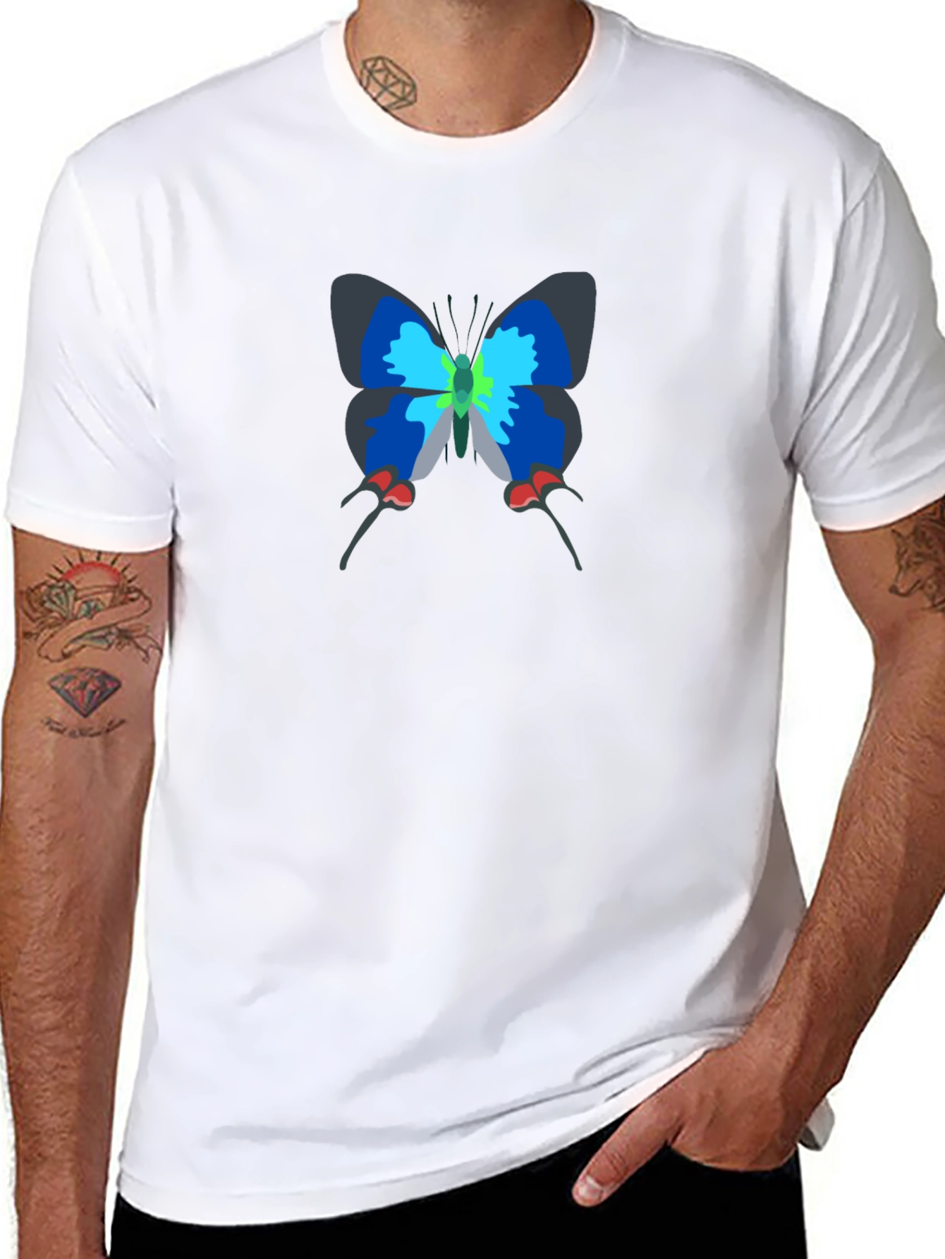 Butterfly Graphic Black T-Shirt