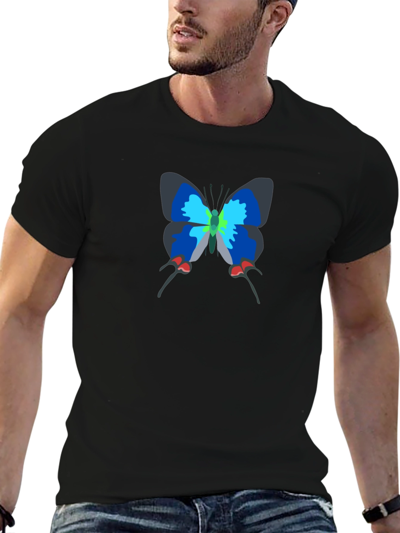 Butterfly Graphic Black T-Shirt