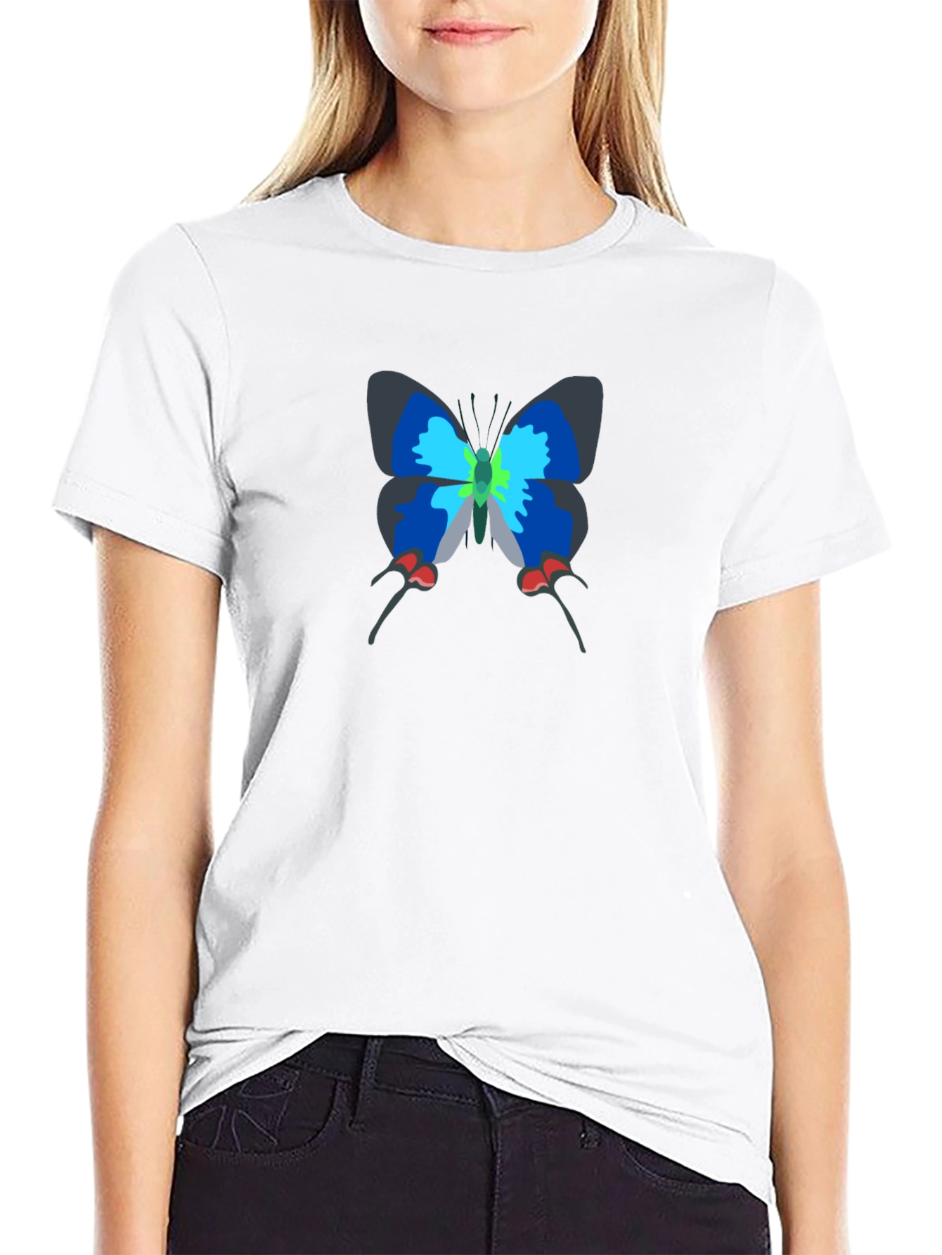 Butterfly Graphic Black T-Shirt