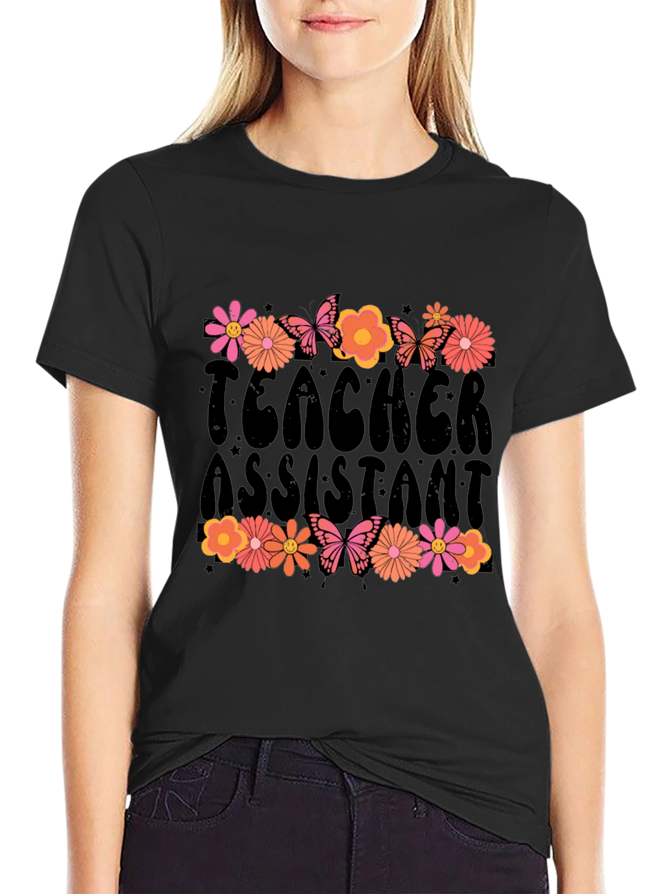 Teacher Assistant Floral T-Shirt