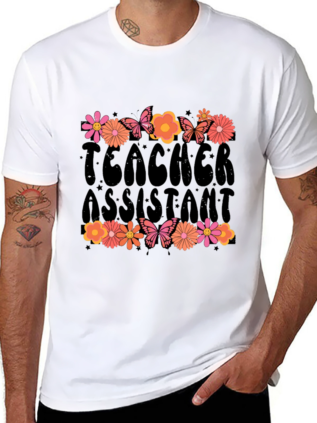 Teacher Assistant Floral T-Shirt