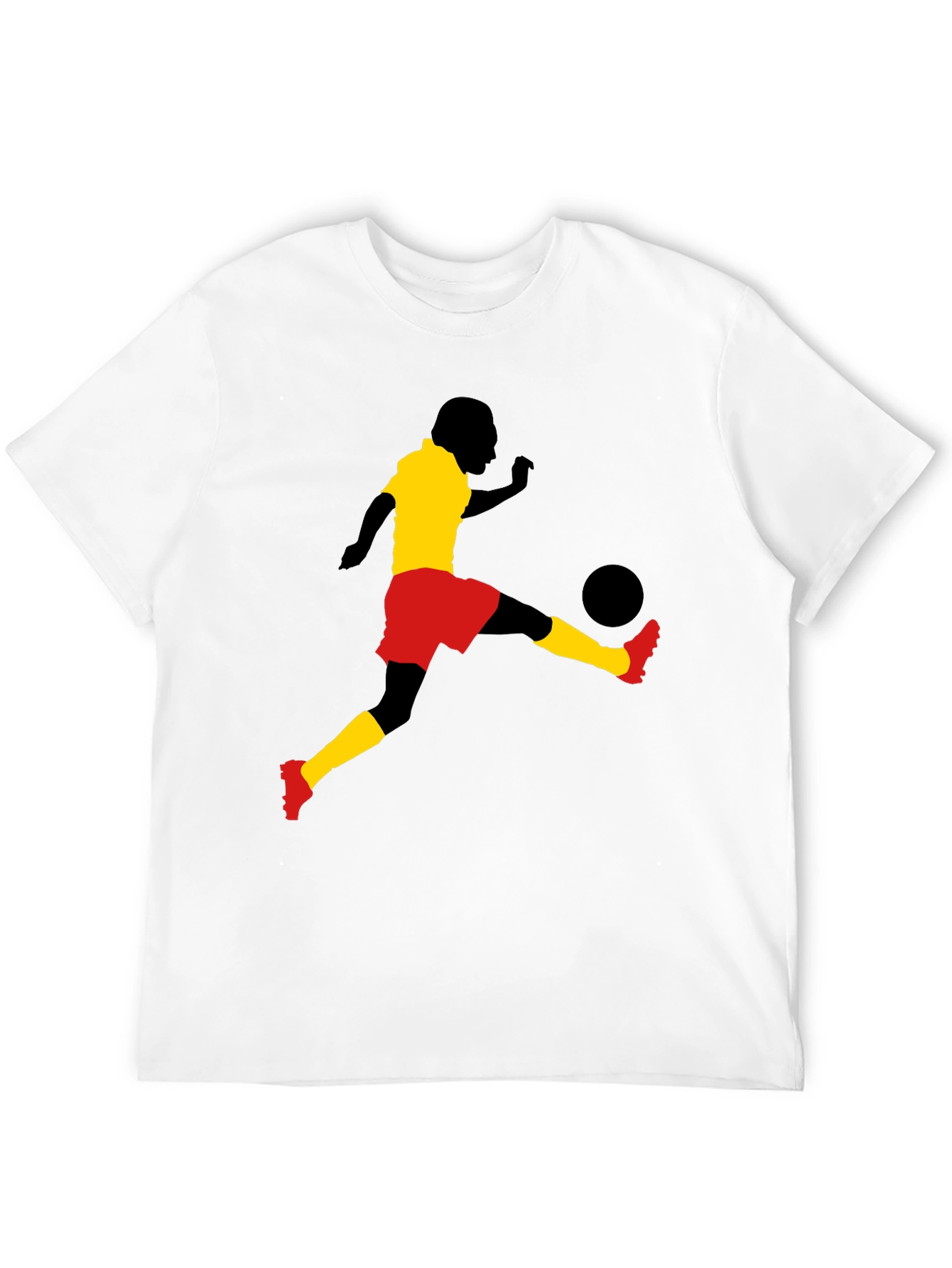 Soccer Player Graphic Tee - Stylish Black T-Shirt