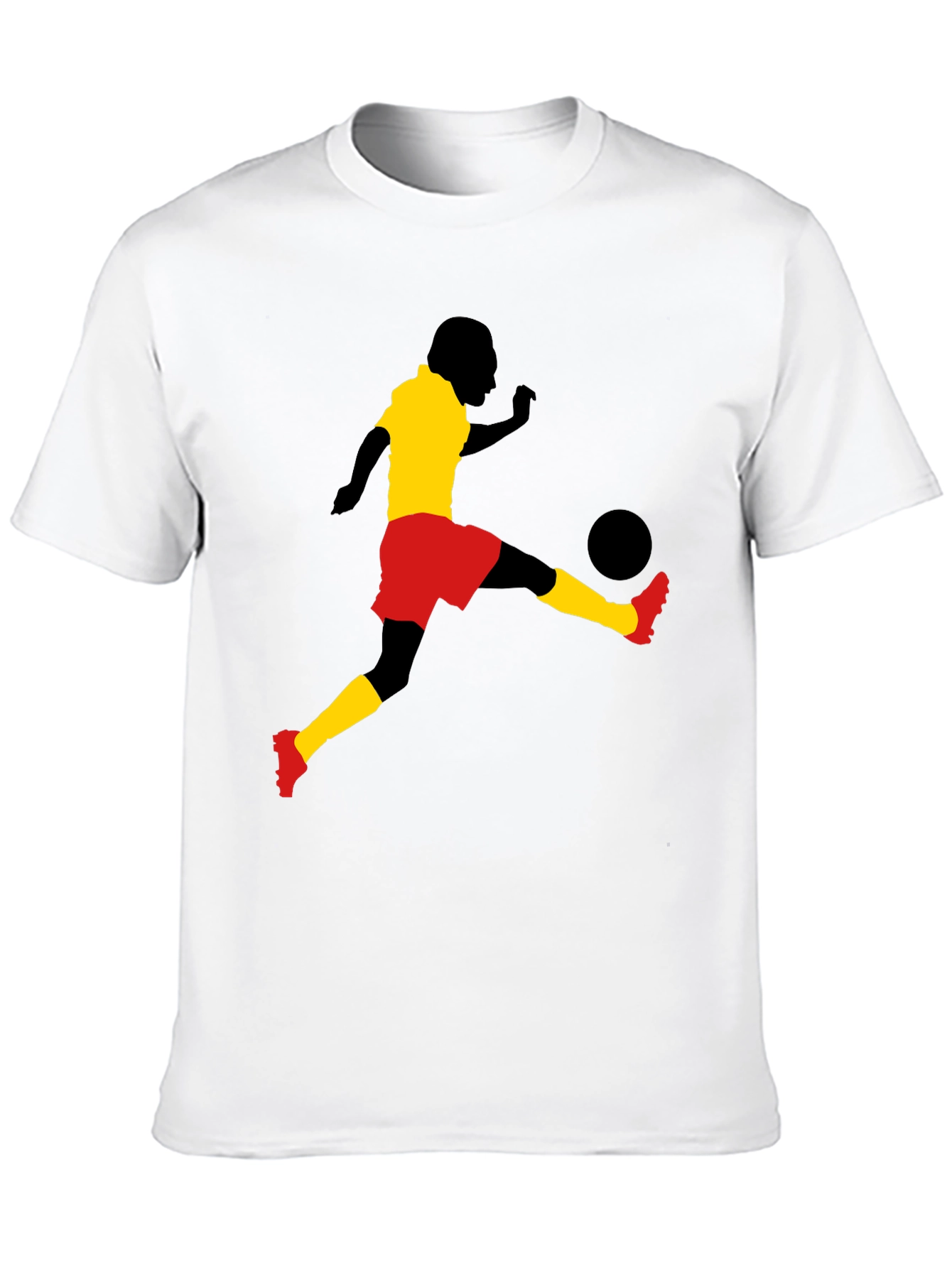 Soccer Player Graphic Tee - Stylish Black T-Shirt
