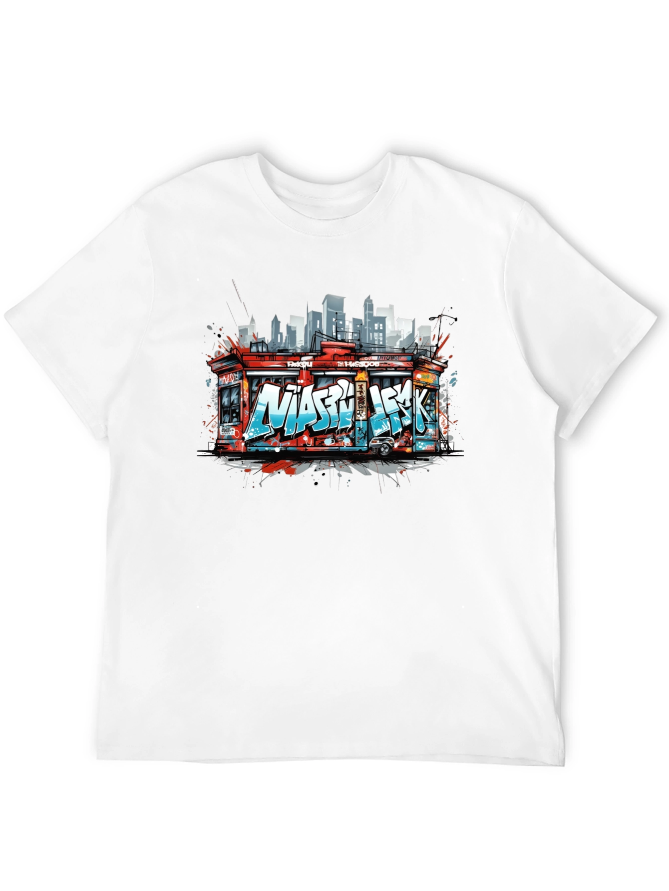 Urban Graffiti T-Shirt - Cityscape Bodega Design
