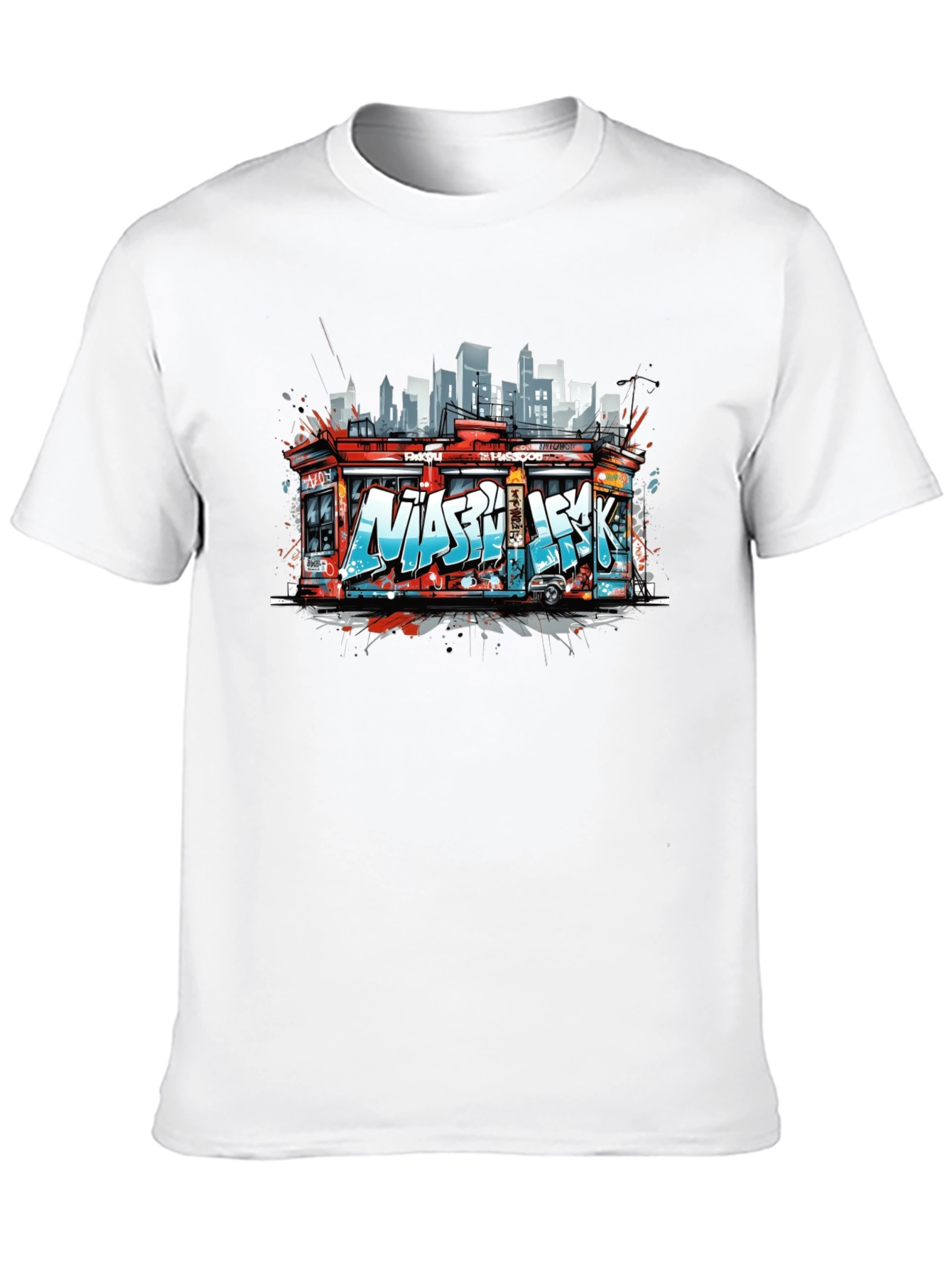 Urban Graffiti T-Shirt - Cityscape Bodega Design