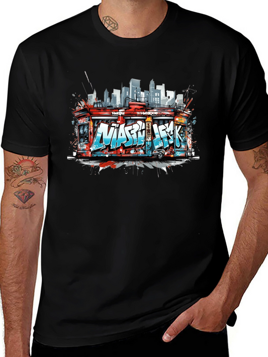 Urban Graffiti T-Shirt - Cityscape Bodega Design