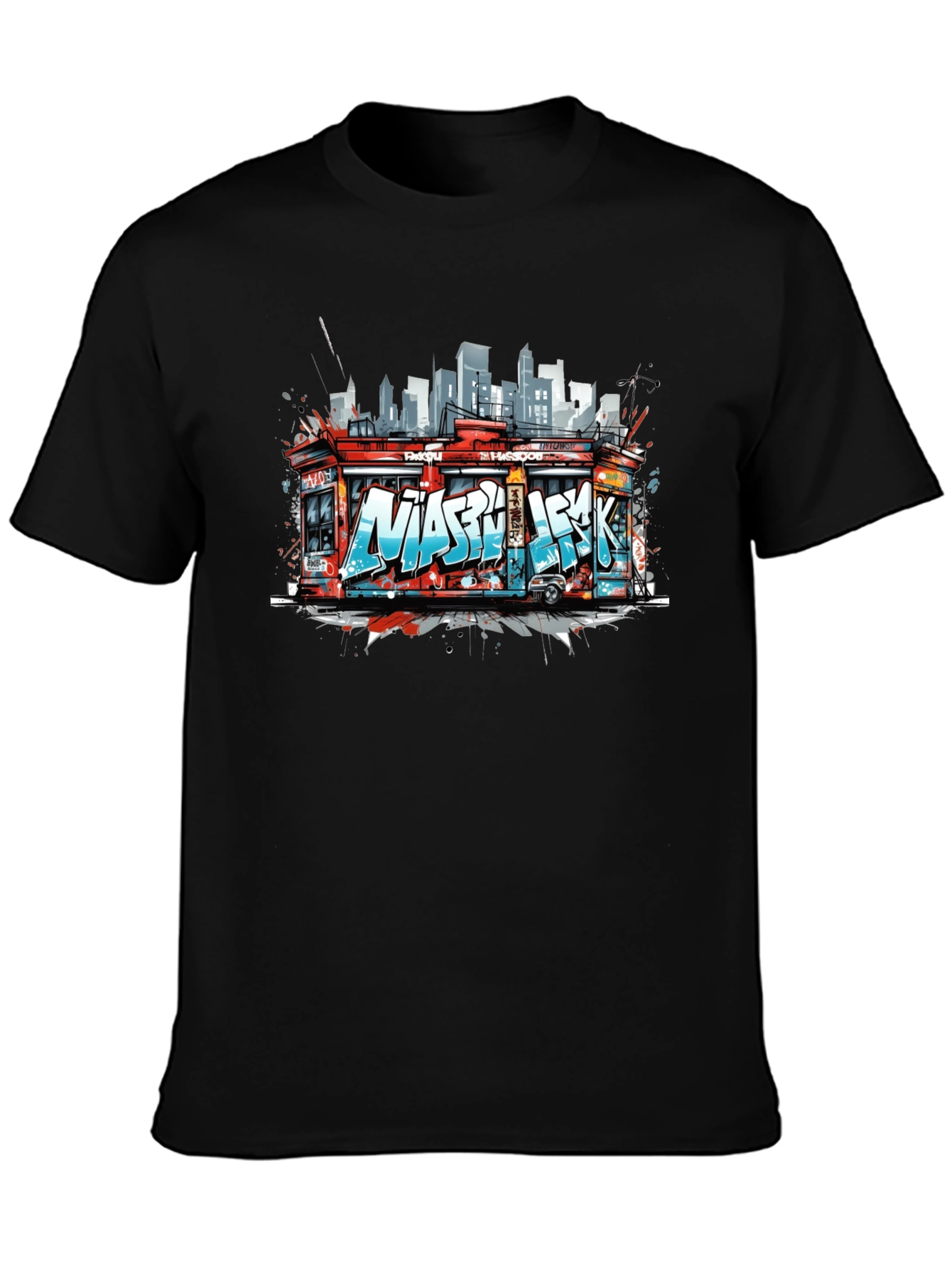 Urban Graffiti T-Shirt - Cityscape Bodega Design