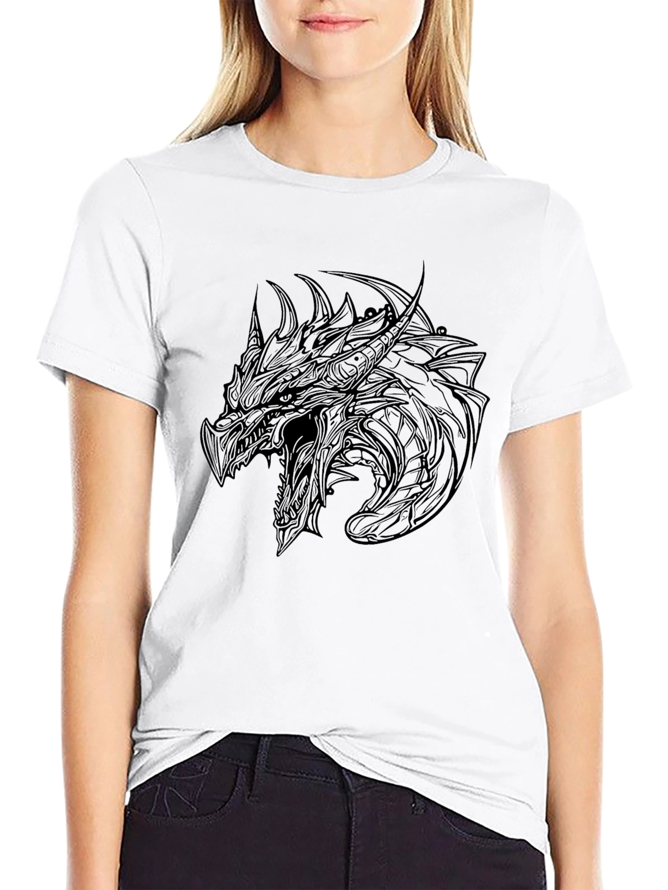 Dragon Graphic Black T-Shirt - Fantasy Tee