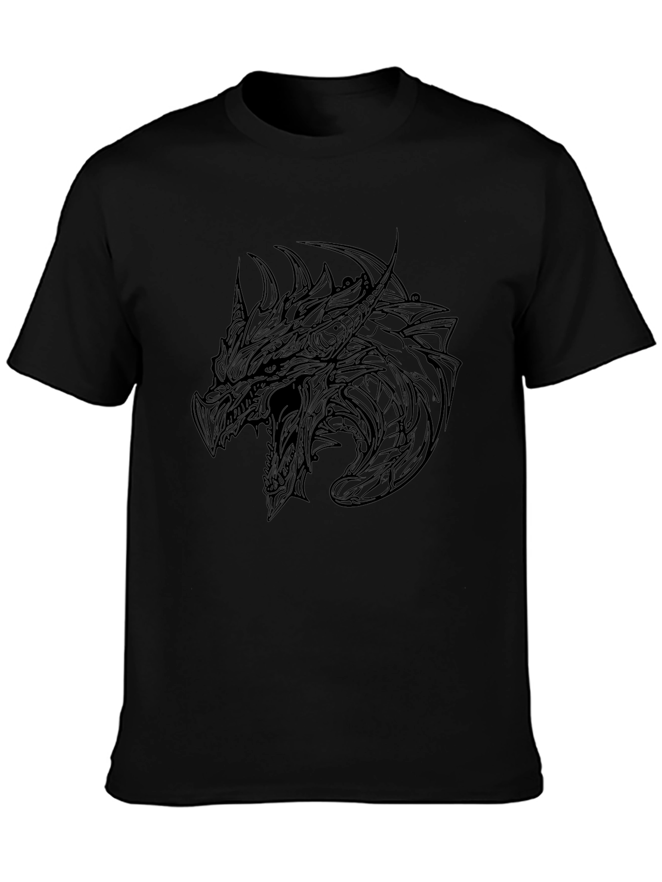 Dragon Graphic Black T-Shirt - Fantasy Tee