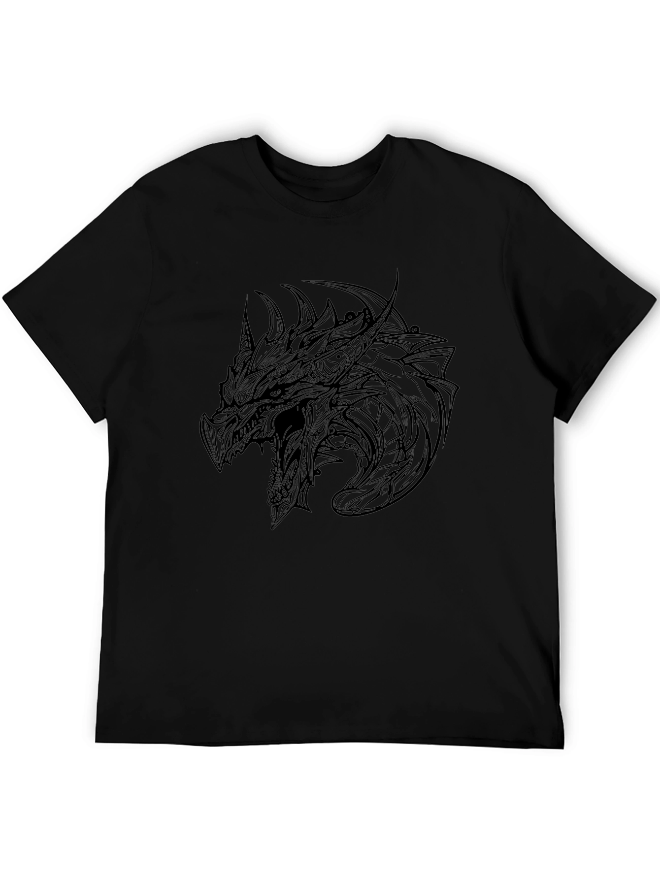 Dragon Graphic Black T-Shirt - Fantasy Tee