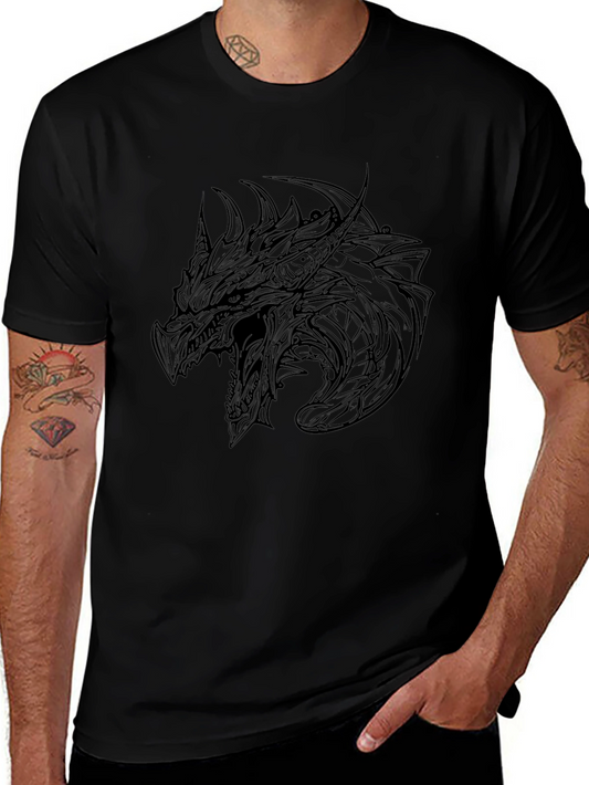 Dragon Graphic Black T-Shirt - Fantasy Tee