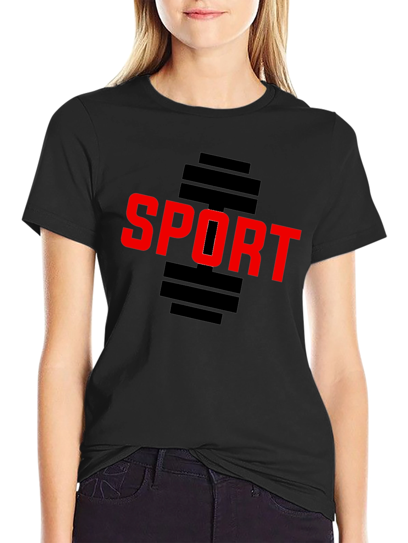 Sport Graphic Black T-Shirt