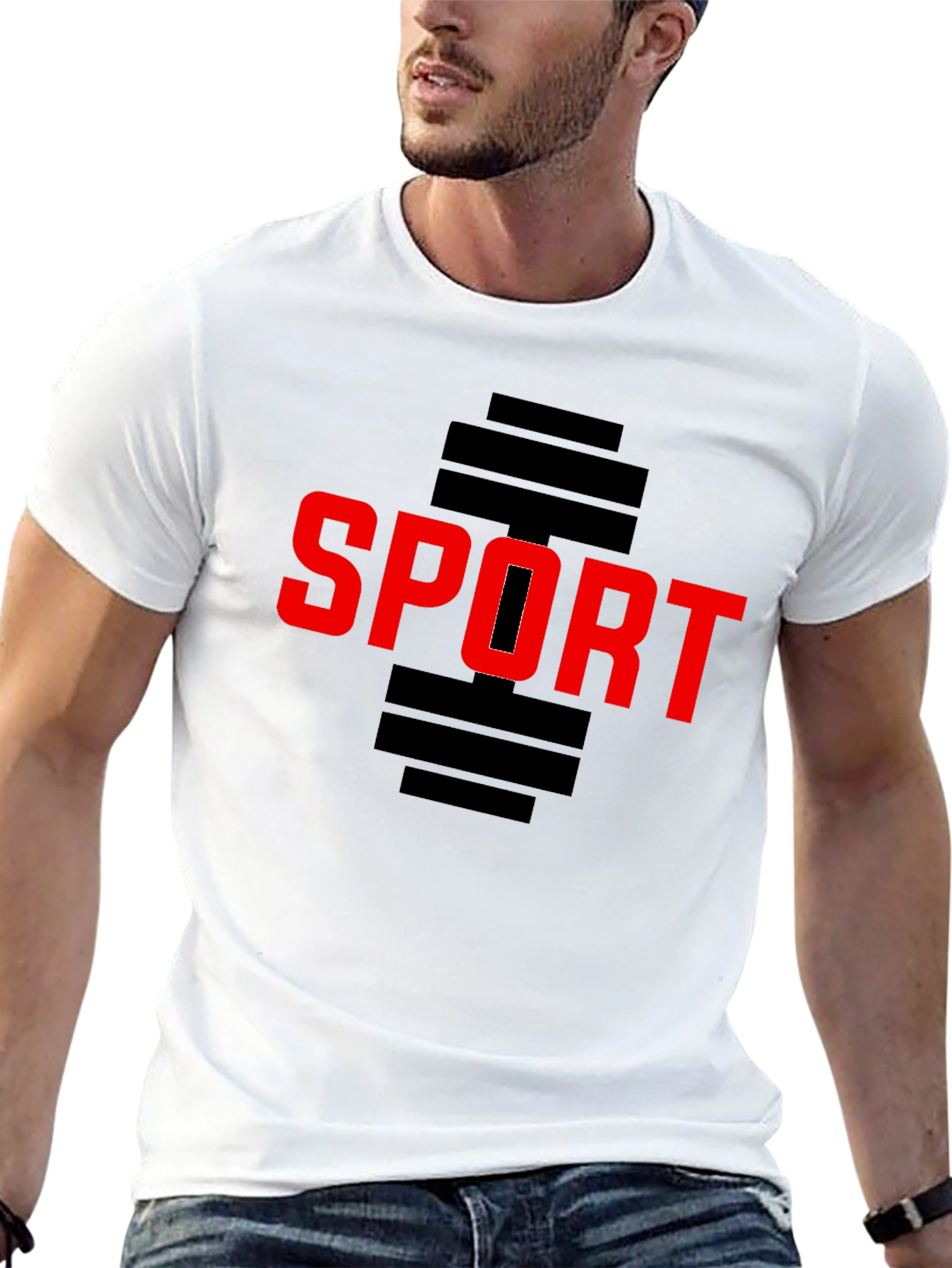 Sport Graphic Black T-Shirt