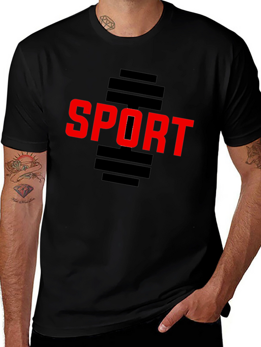 Sport Graphic Black T-Shirt