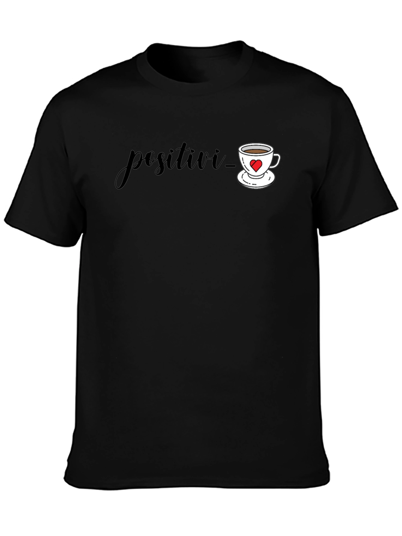 Positive Vibes Black Graphic Tee