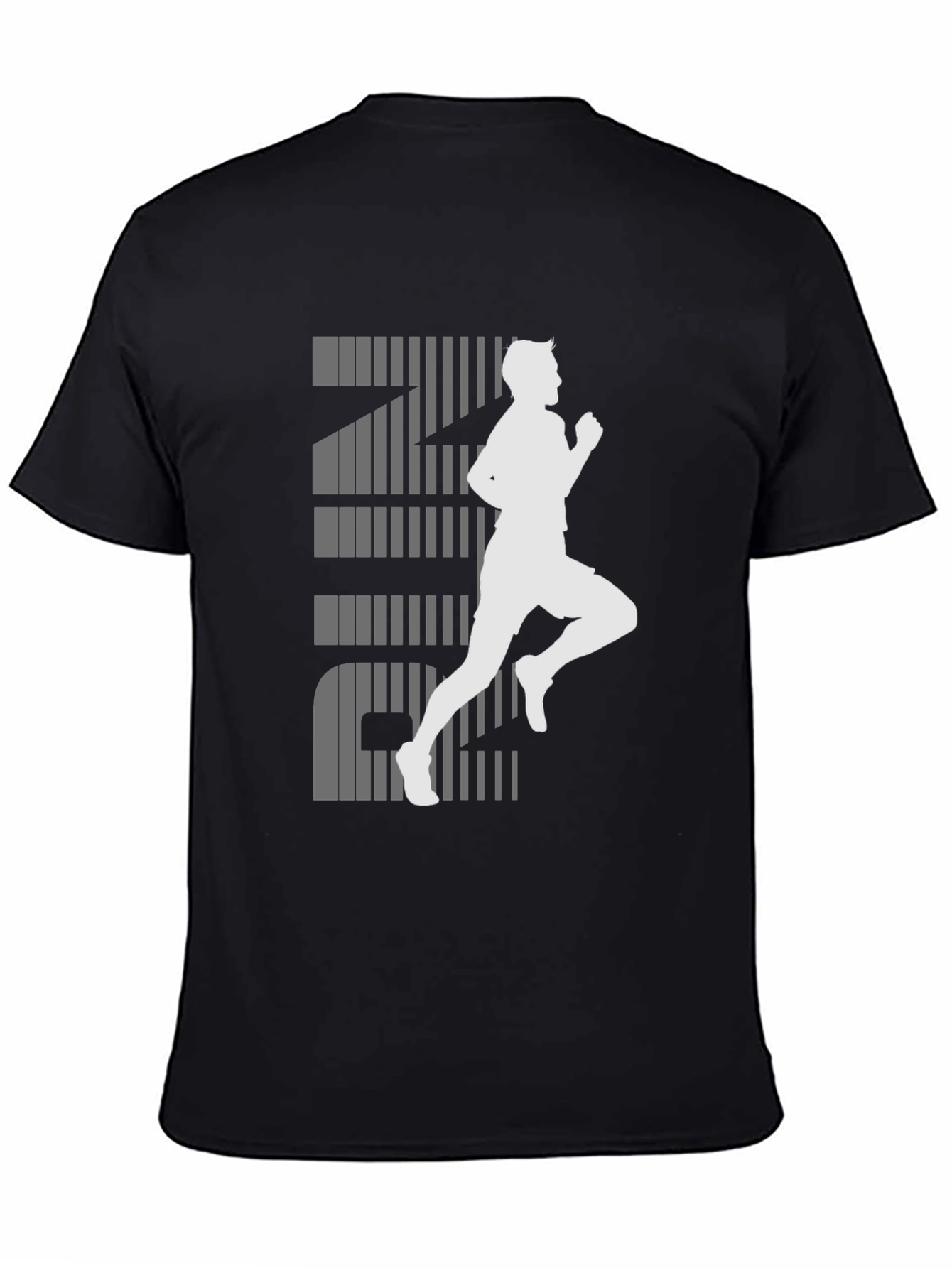 Mens Black RUN Graphic Tee
