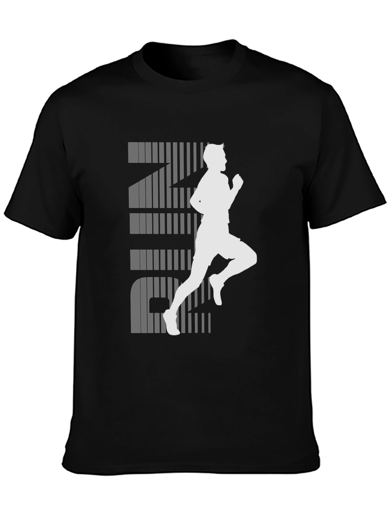 Mens Black RUN Graphic Tee