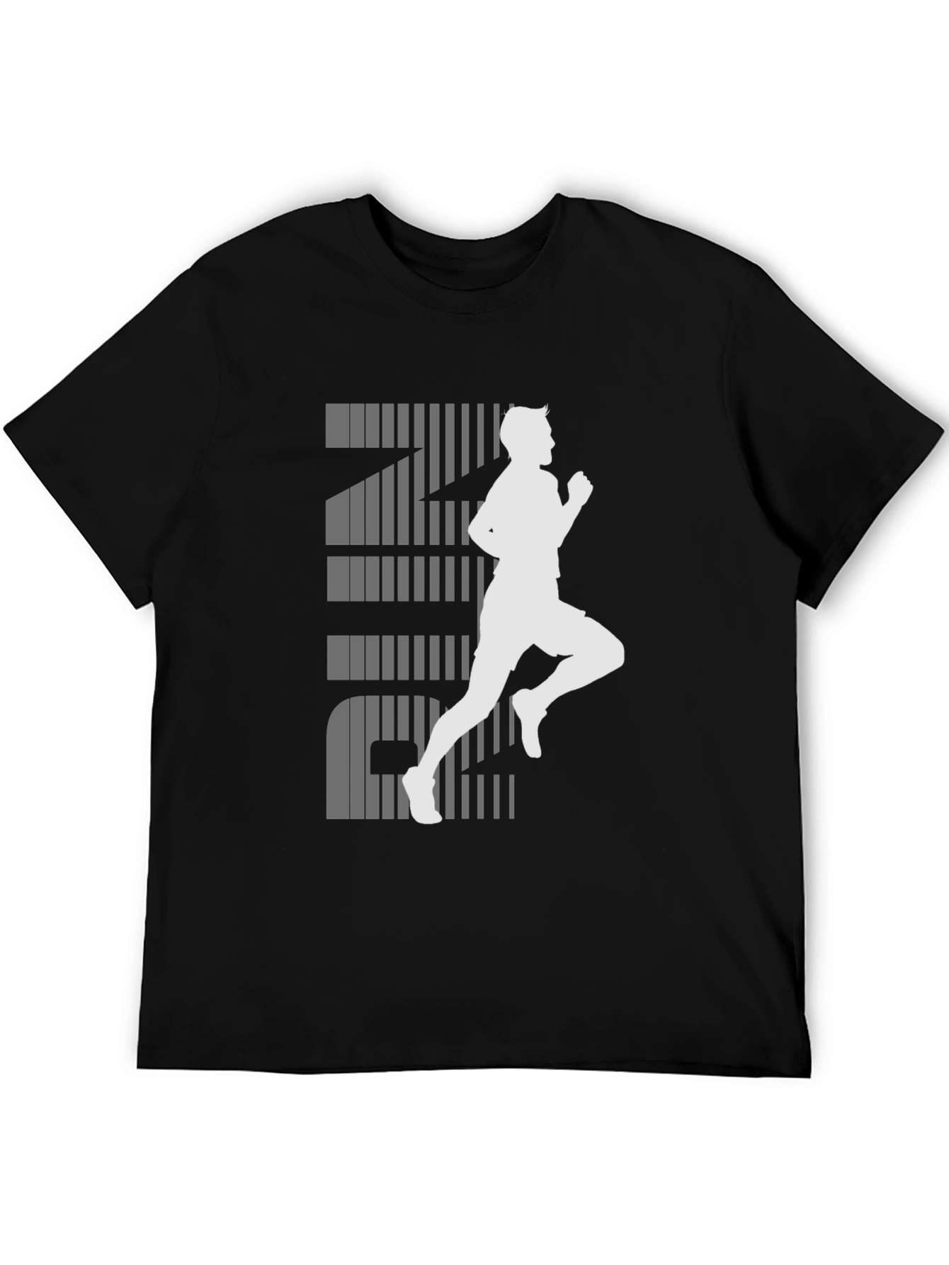 Mens Black RUN Graphic Tee