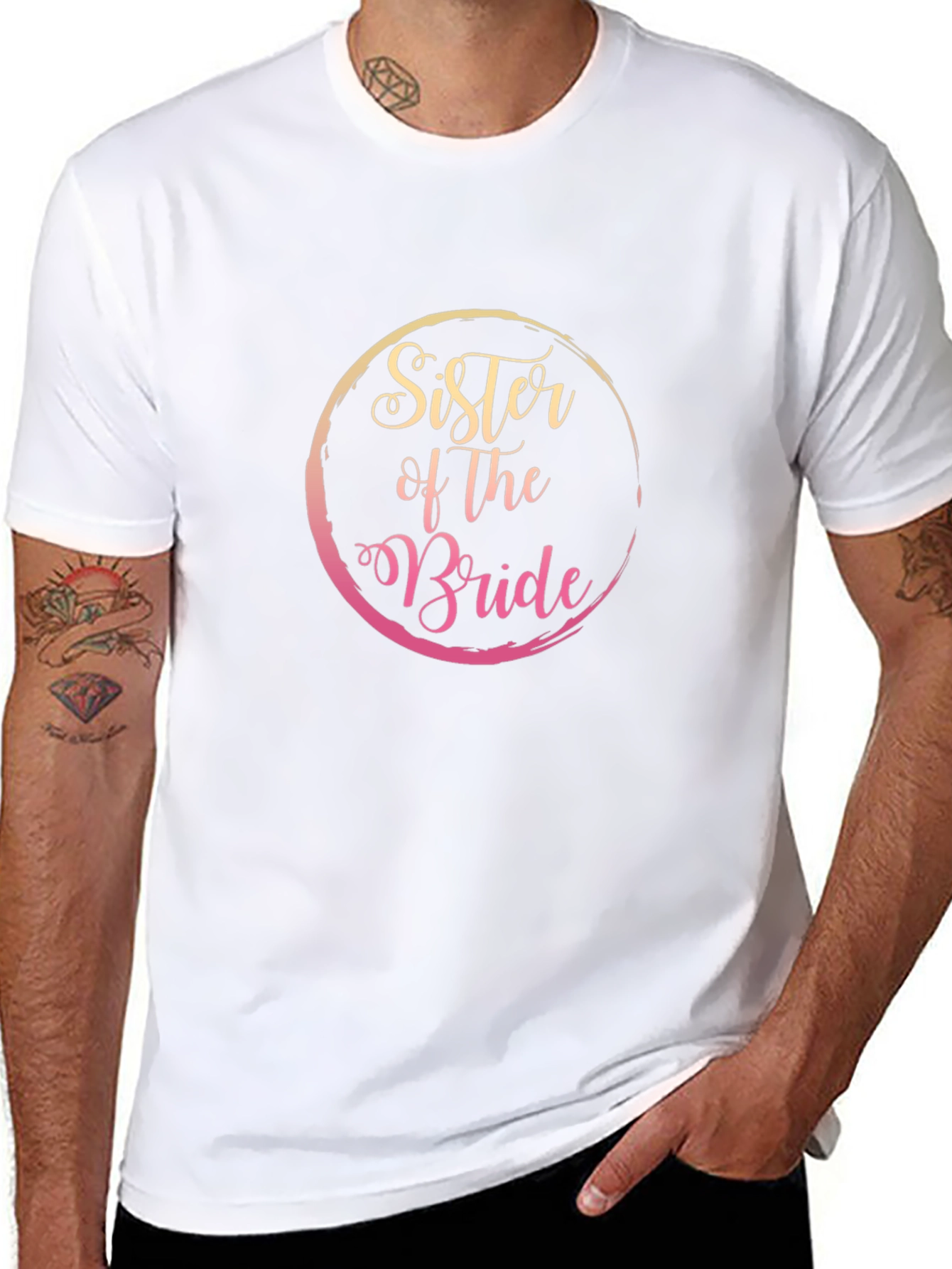 Sister of the Bride Black T-Shirt