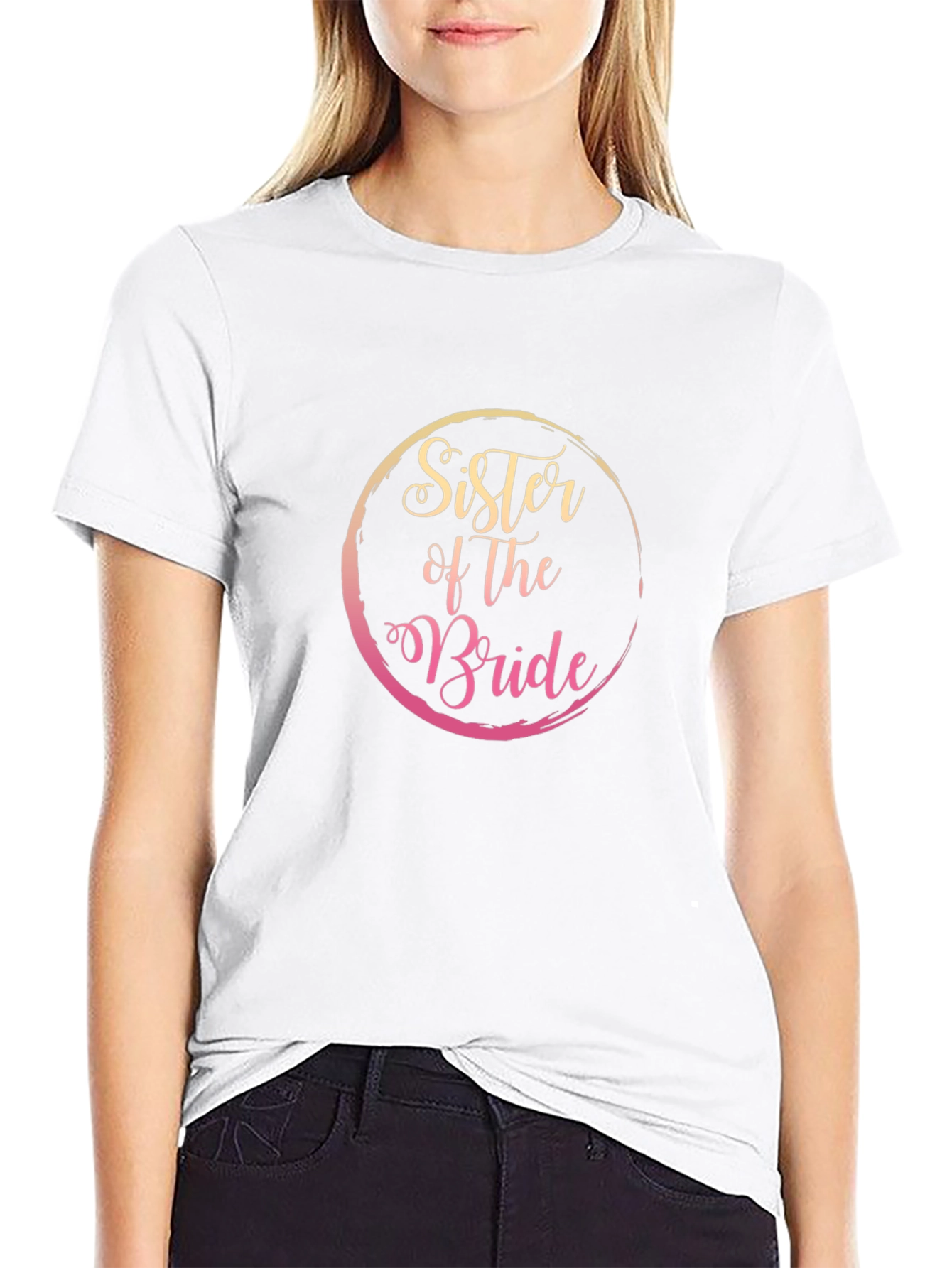 Sister of the Bride Black T-Shirt