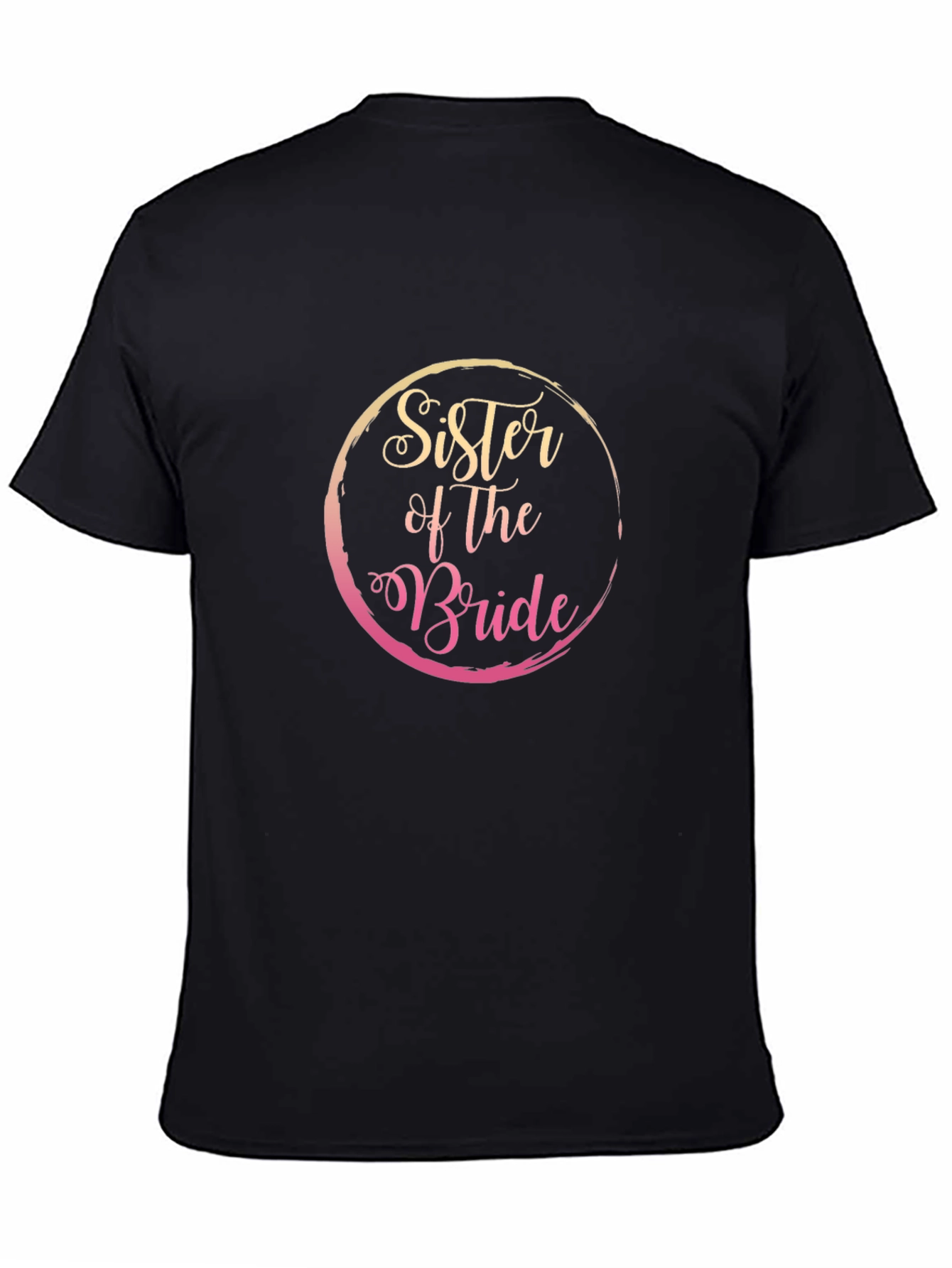 Sister of the Bride Black T-Shirt