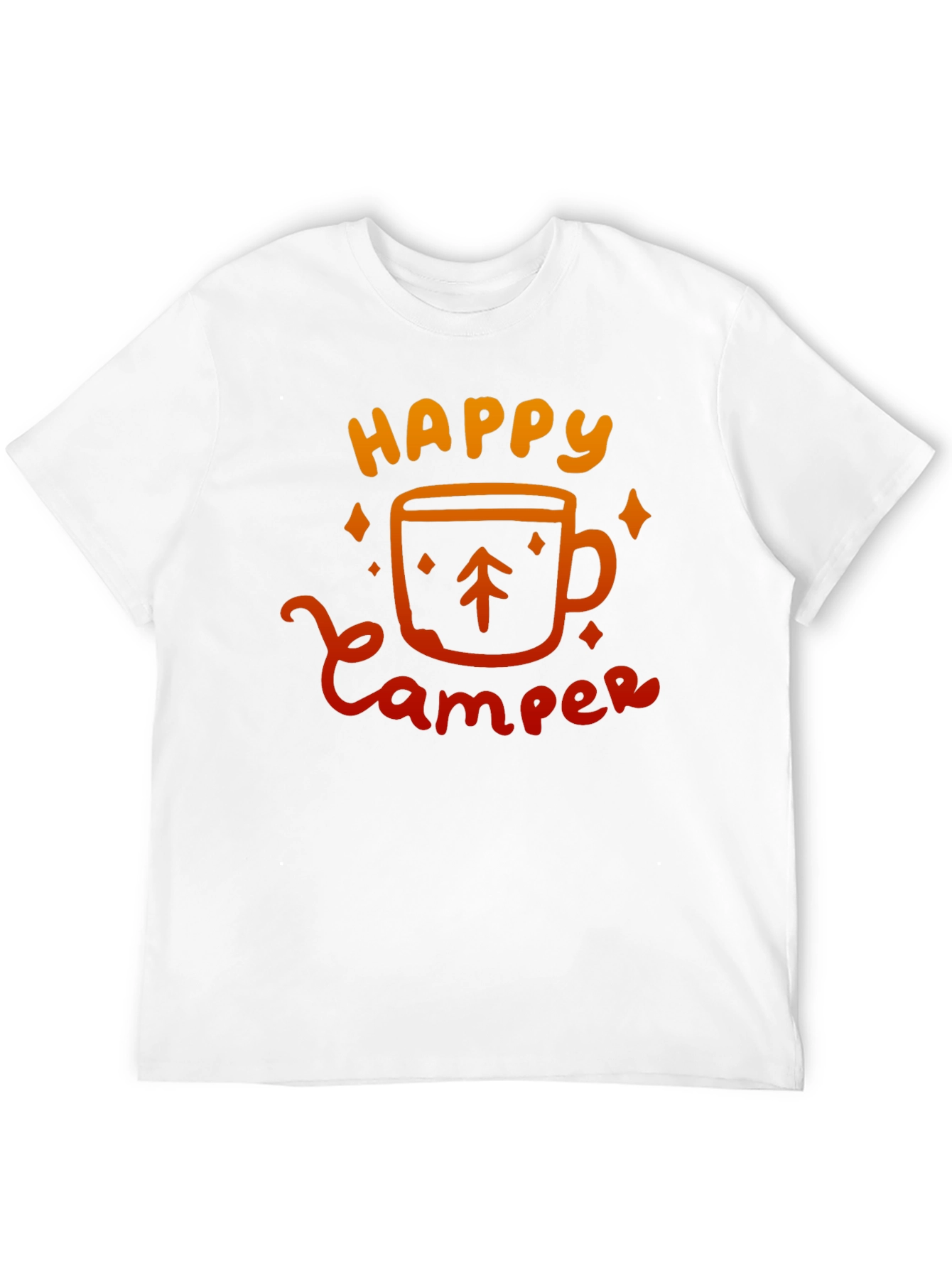 Happy Camper Graphic Tee - Black Camping Shirt