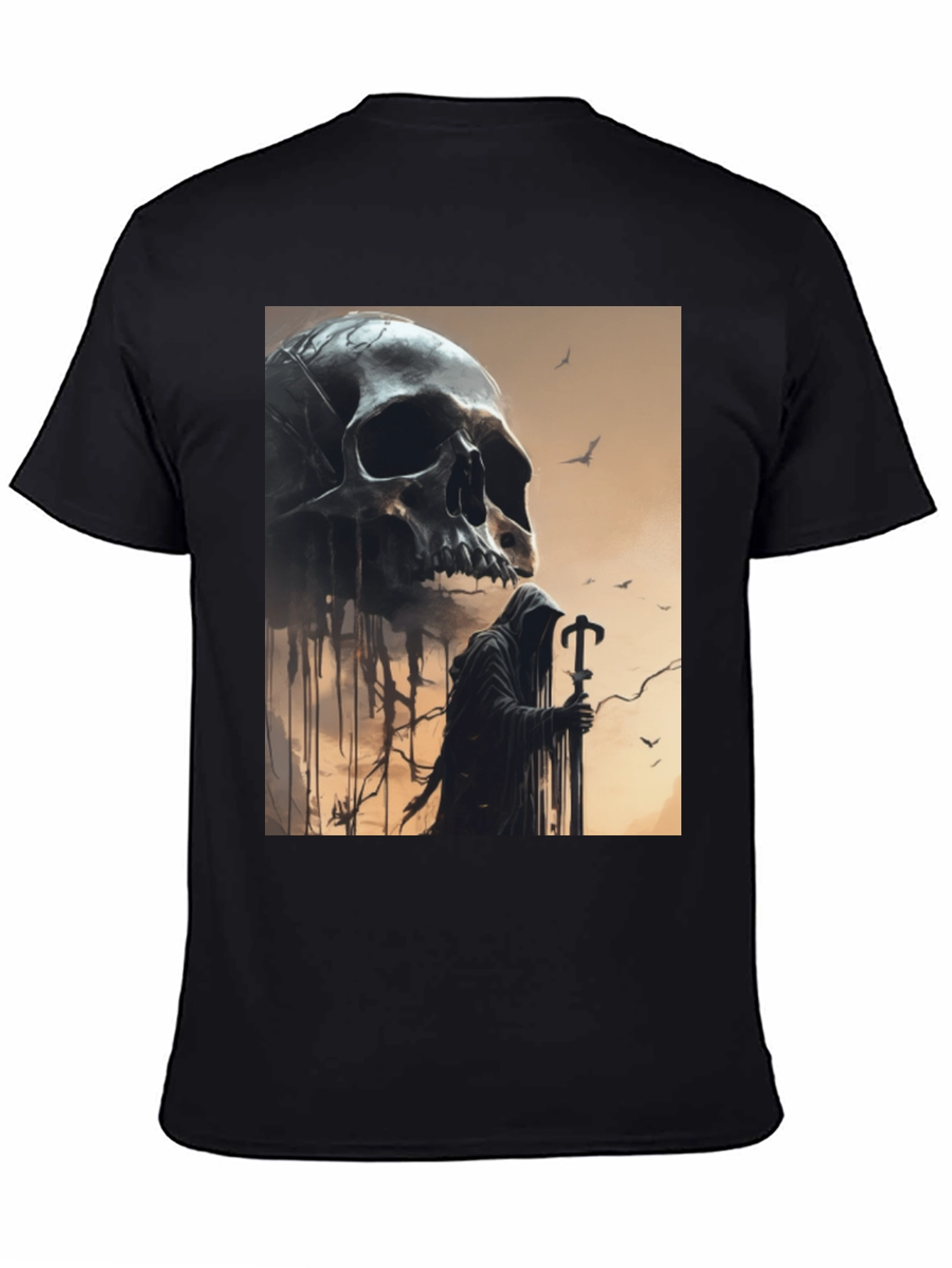 Grim Reaper Skull Graphic Tee