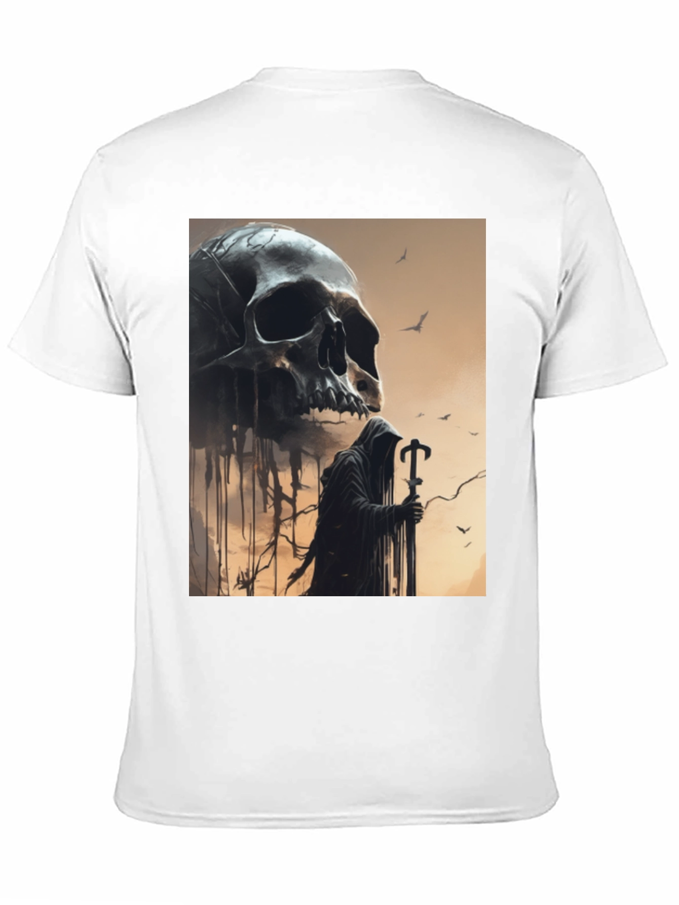 Grim Reaper Skull Graphic Tee