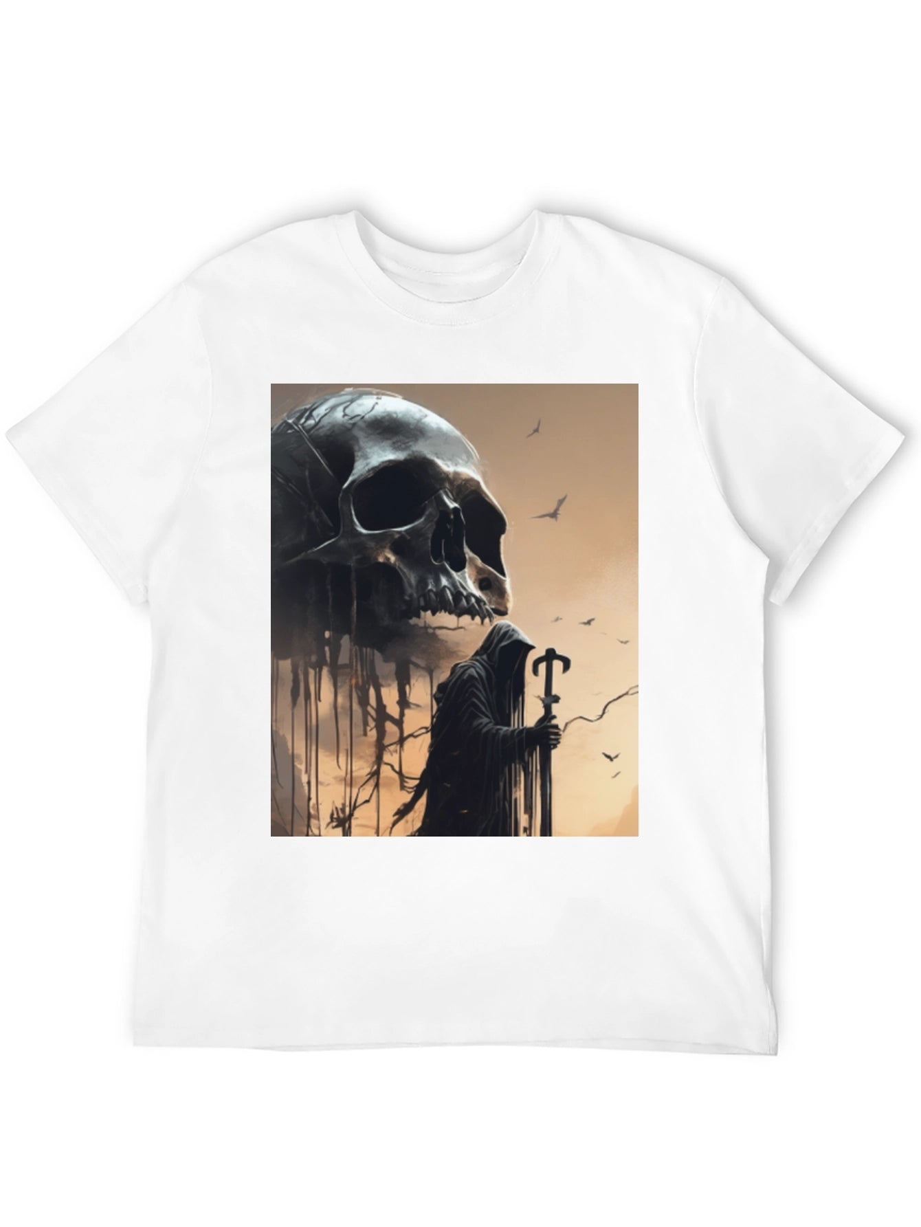 Grim Reaper Skull Graphic Tee