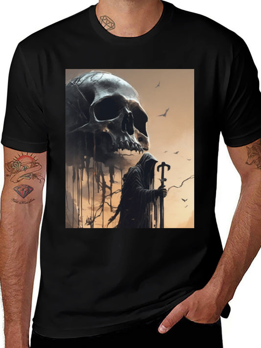 Grim Reaper Skull Graphic Tee