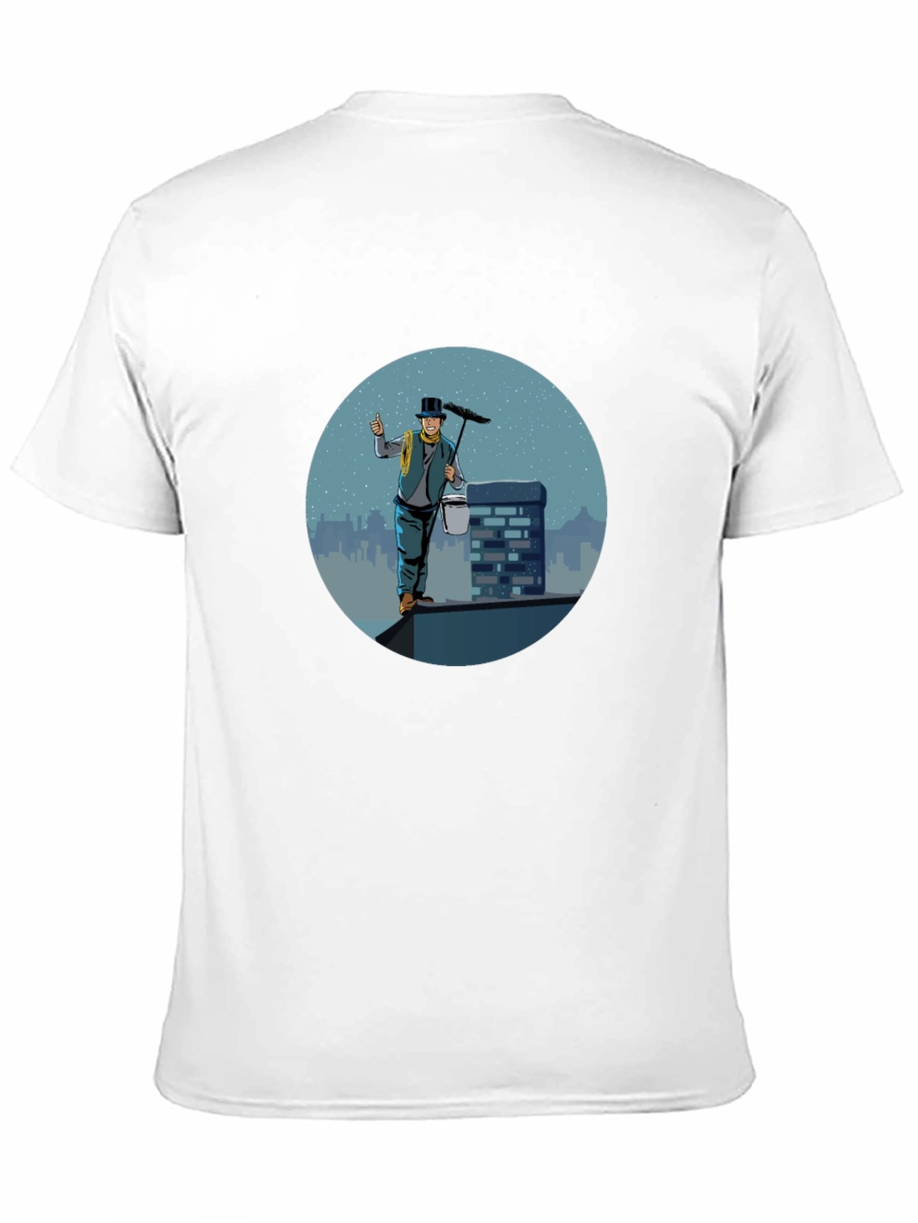 Chimney Sweep Graphic Tee - Black Cotton T-Shirt