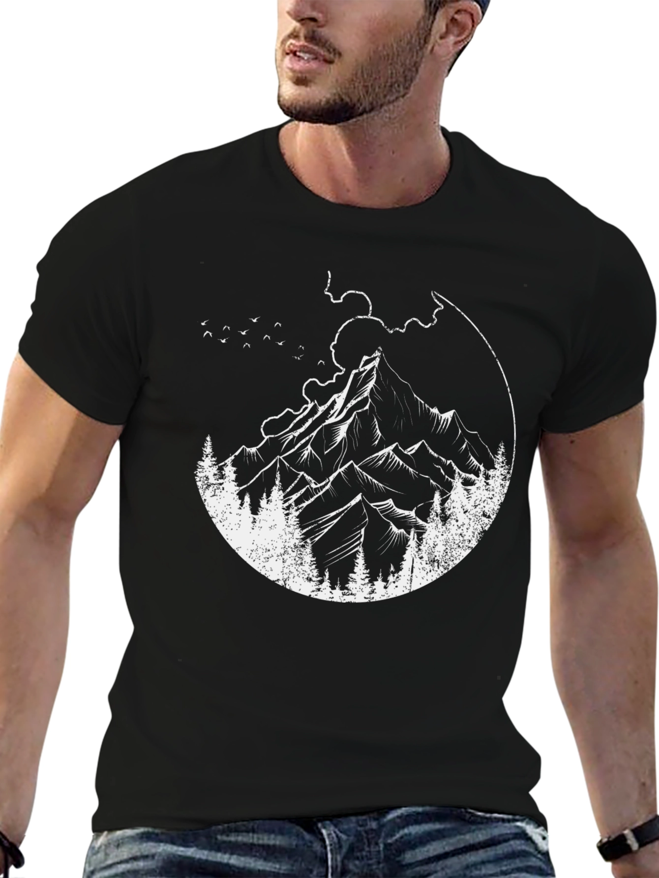 Mountain Graphic Black T-Shirt