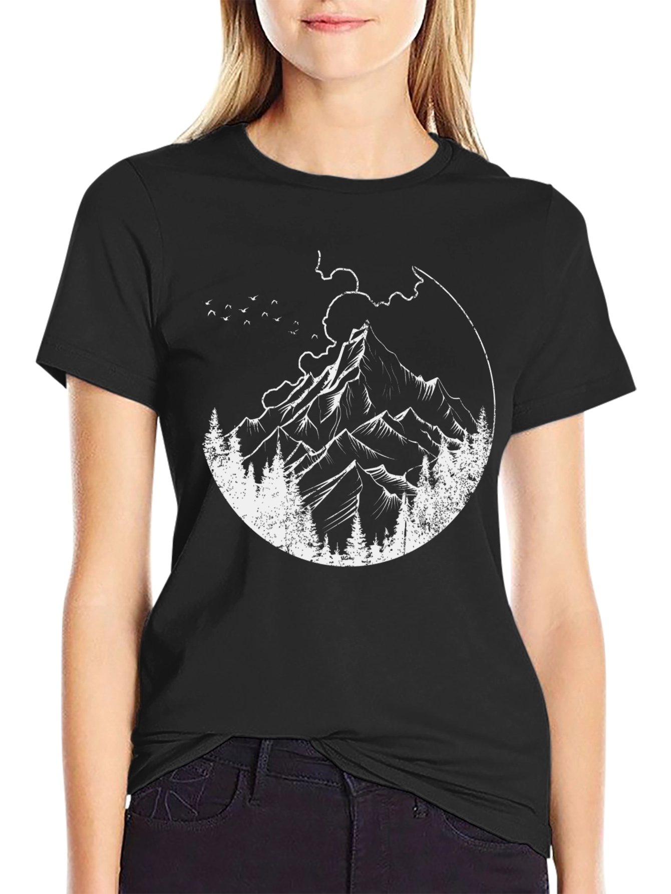 Mountain Graphic Black T-Shirt
