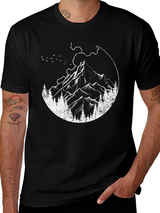 Mountain Graphic Black T-Shirt