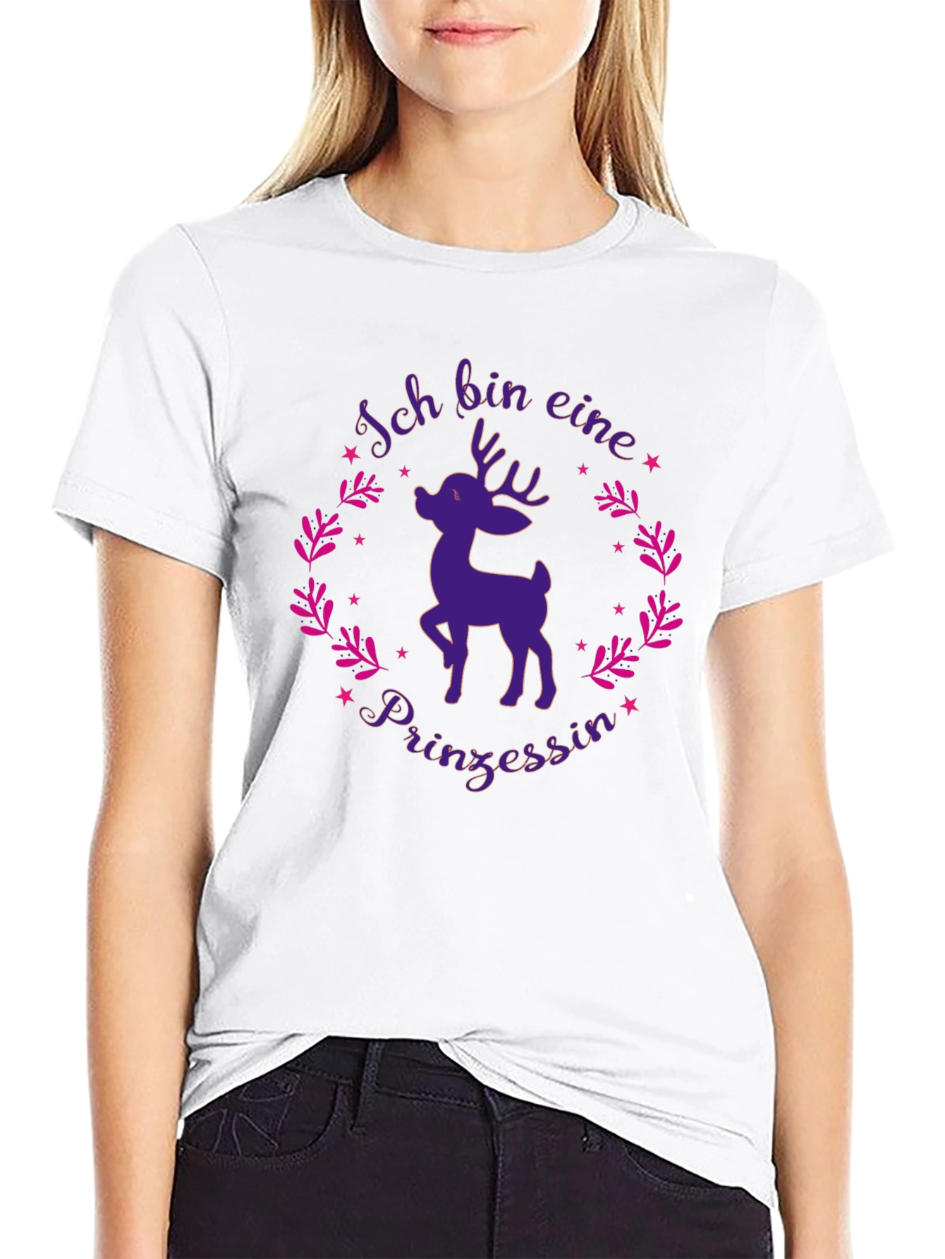 Ich Bin Eine Prinzessin Reindeer Graphic Tee