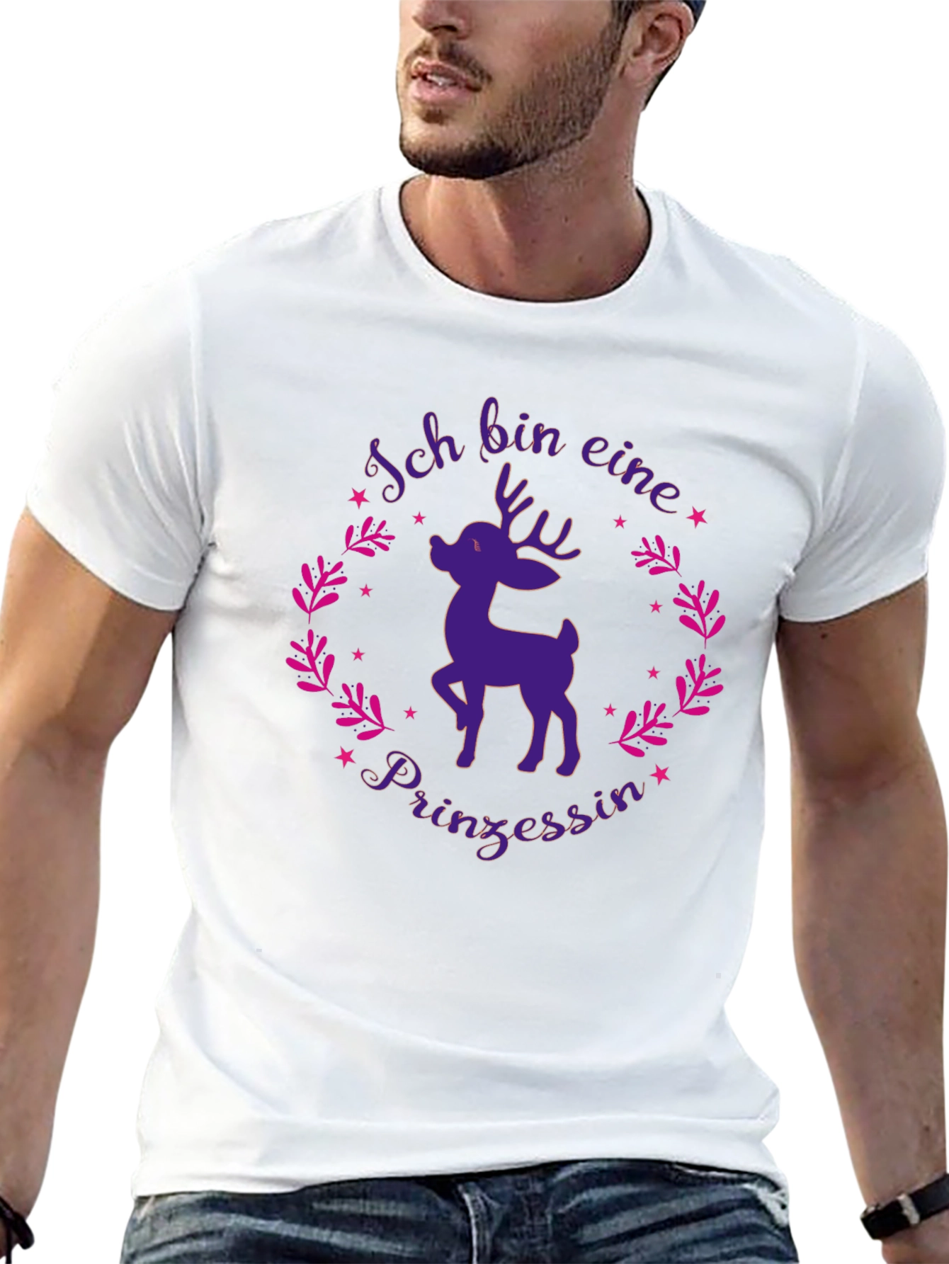 Ich Bin Eine Prinzessin Reindeer Graphic Tee