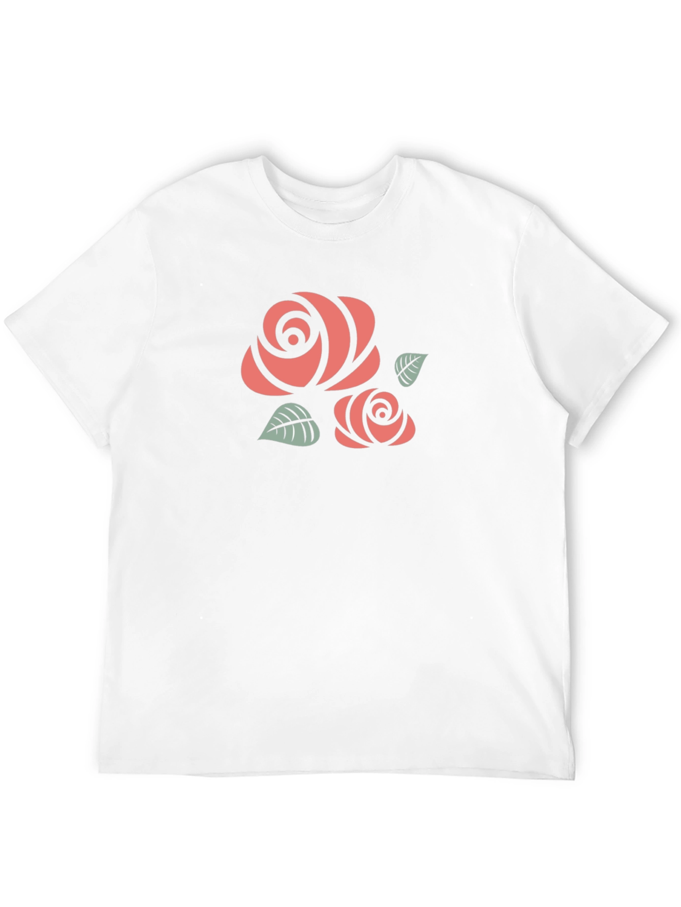 Floral Rose Graphic Tee - Black