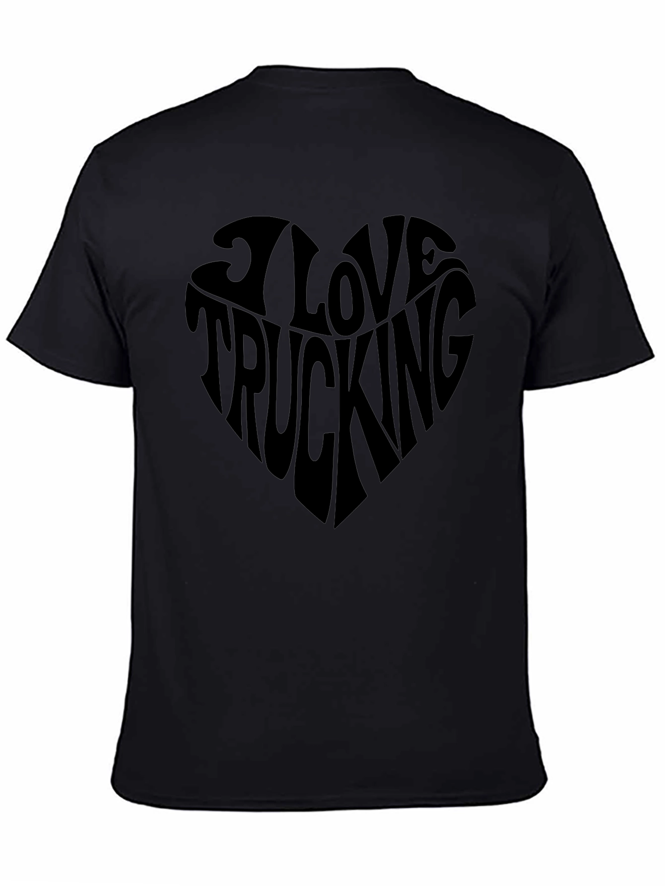 I Love Trucking Heart Graphic T-Shirt