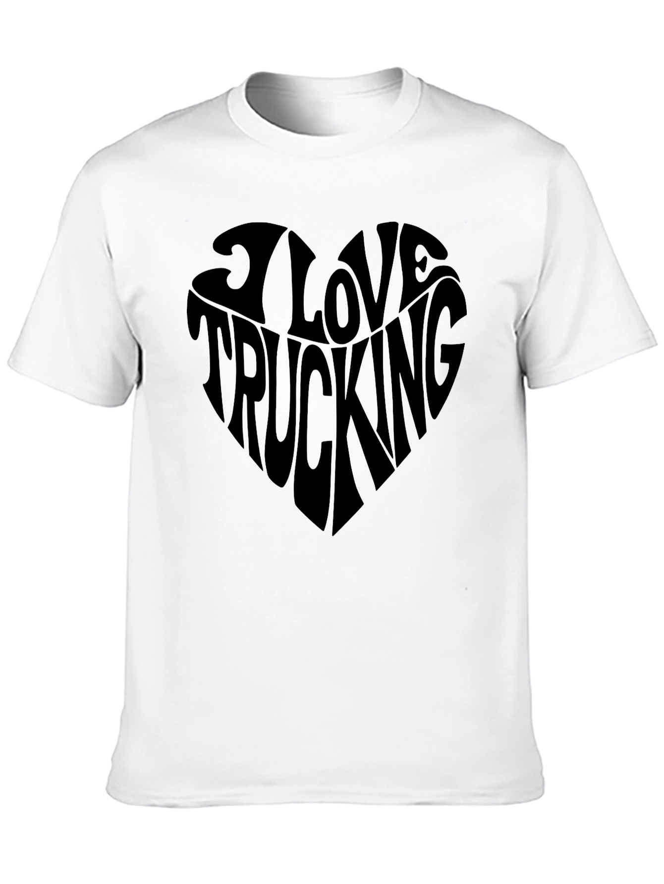 I Love Trucking Heart Graphic T-Shirt
