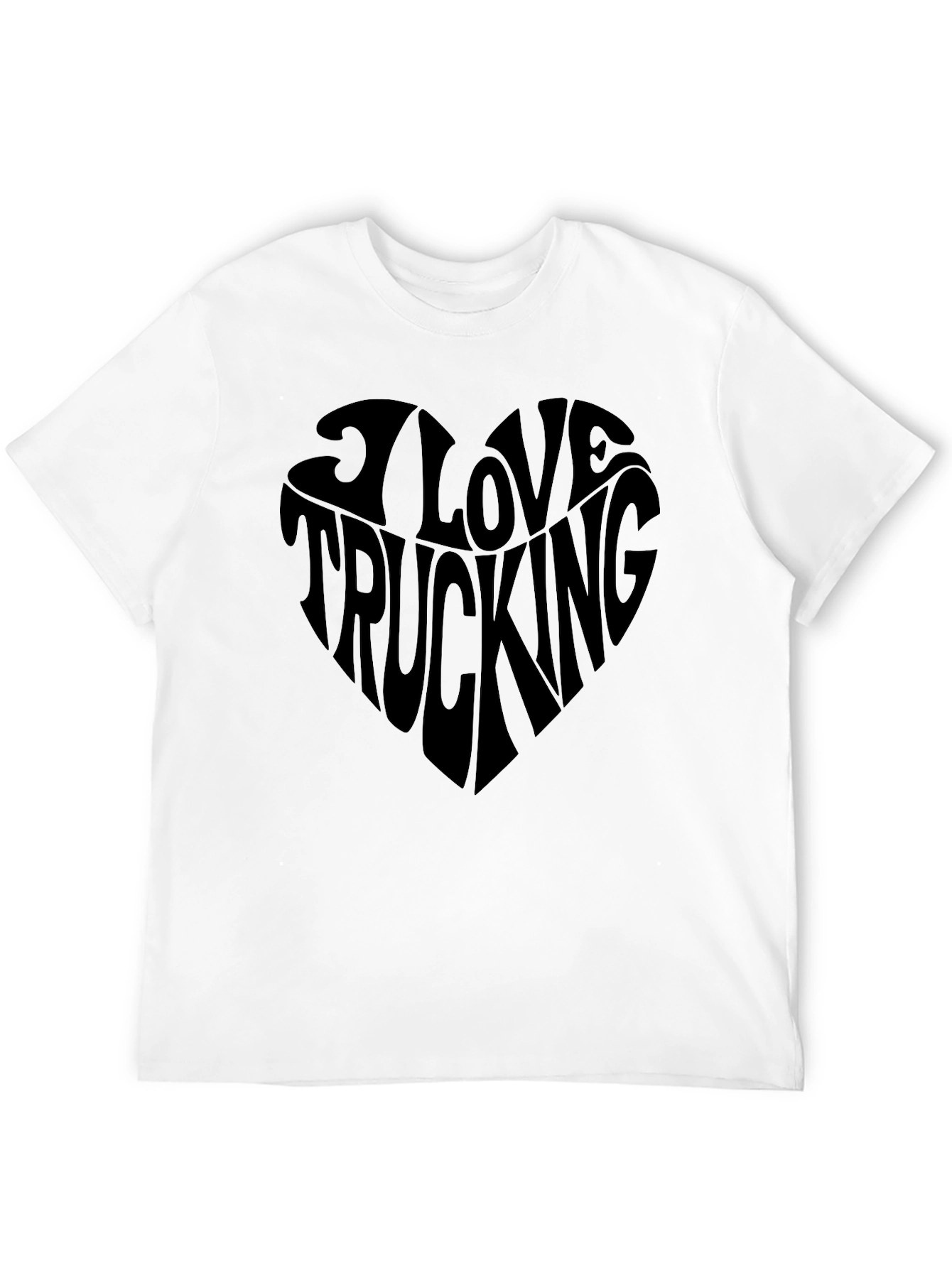 I Love Trucking Heart Graphic T-Shirt