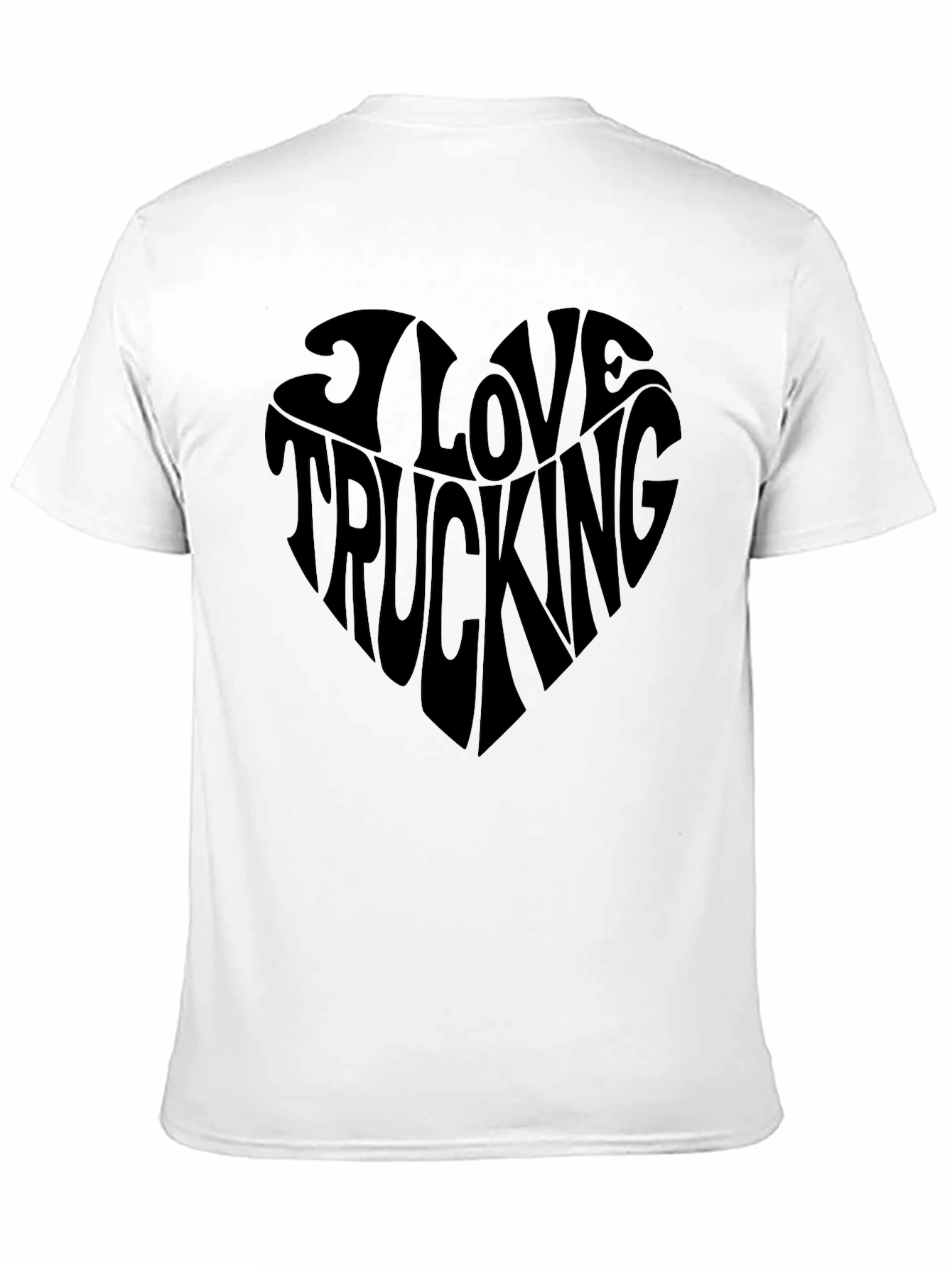 I Love Trucking Heart Graphic T-Shirt