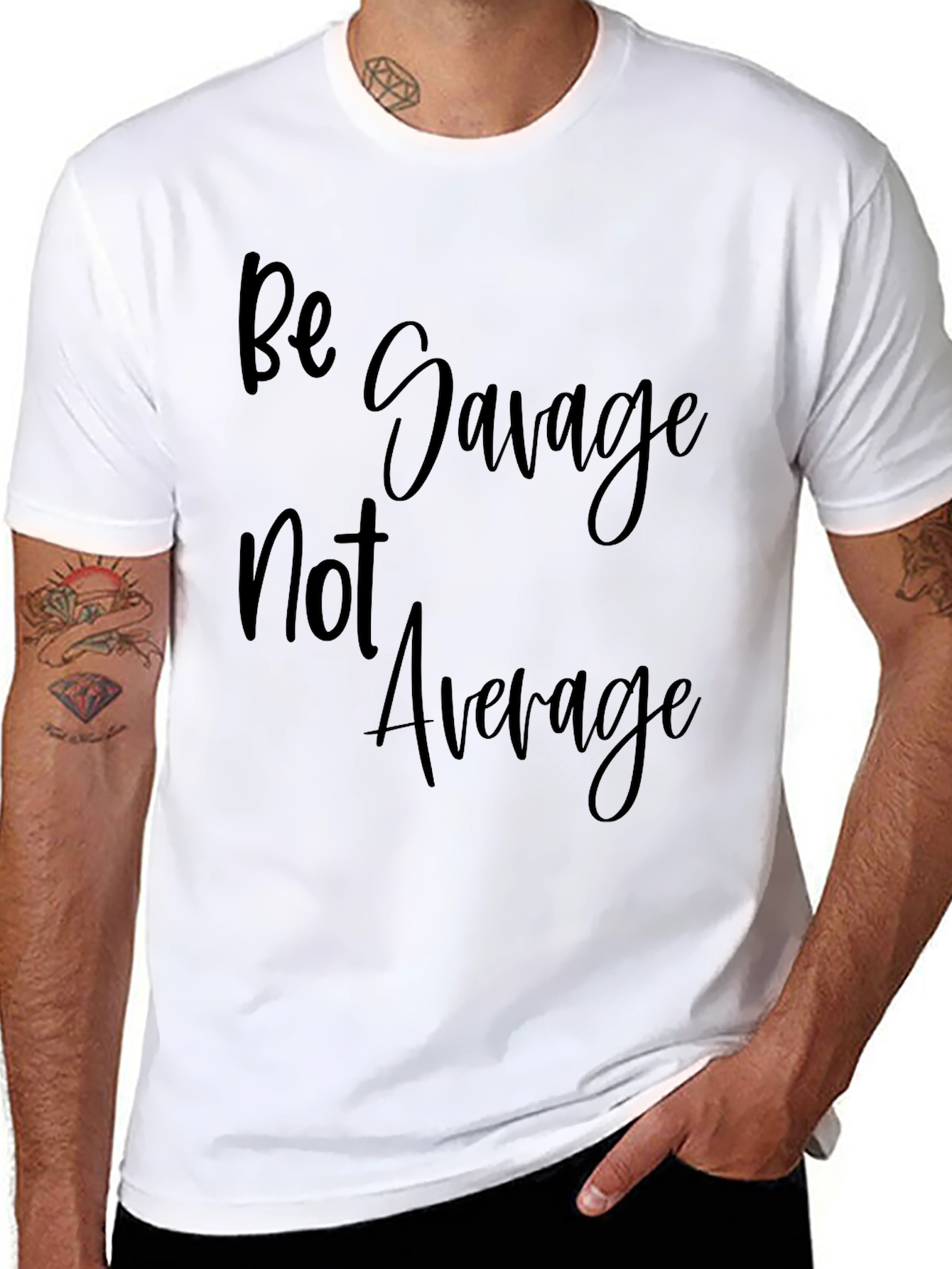 Be Savage Tee: Cool Black Graphic T-Shirt