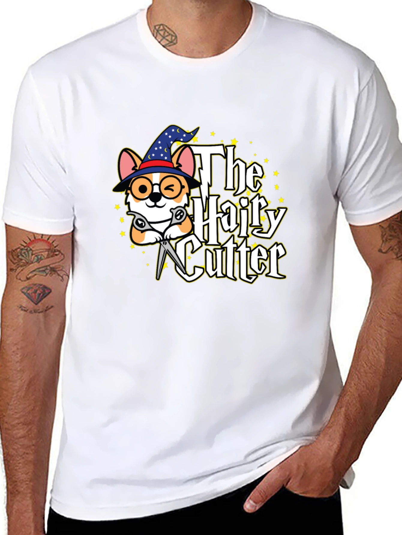The Hairy Cutter T-Shirt - Funny Dog Barber Design