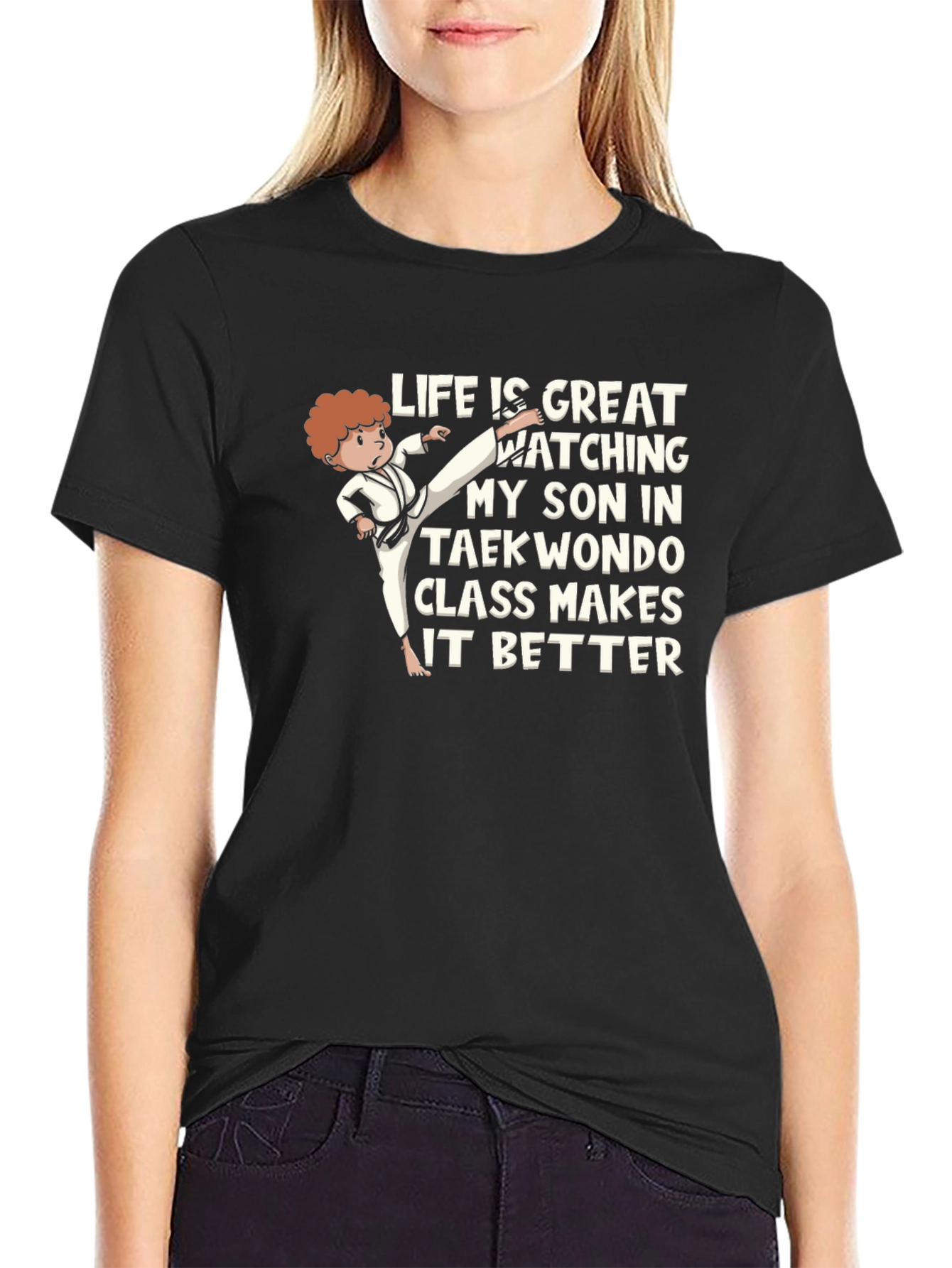 Taekwondo Dad T-Shirt - Proud Son Support