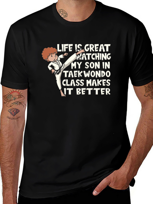 Taekwondo Dad T-Shirt - Proud Son Support